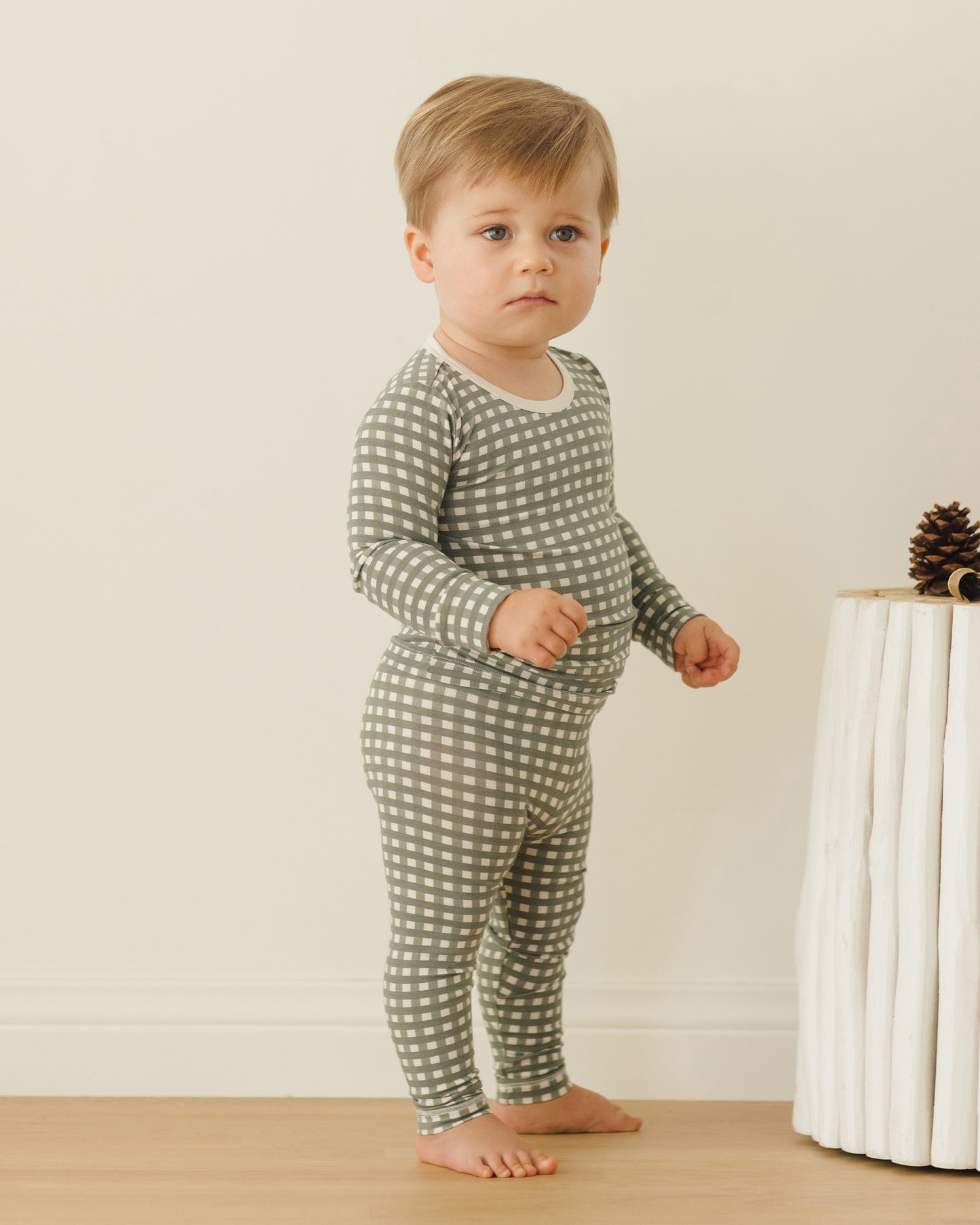Bamboo Pajama Set || Forest Check - Rylee + Cru | Kids Clothes | Trendy Baby Clothes | Modern Infant Outfits |