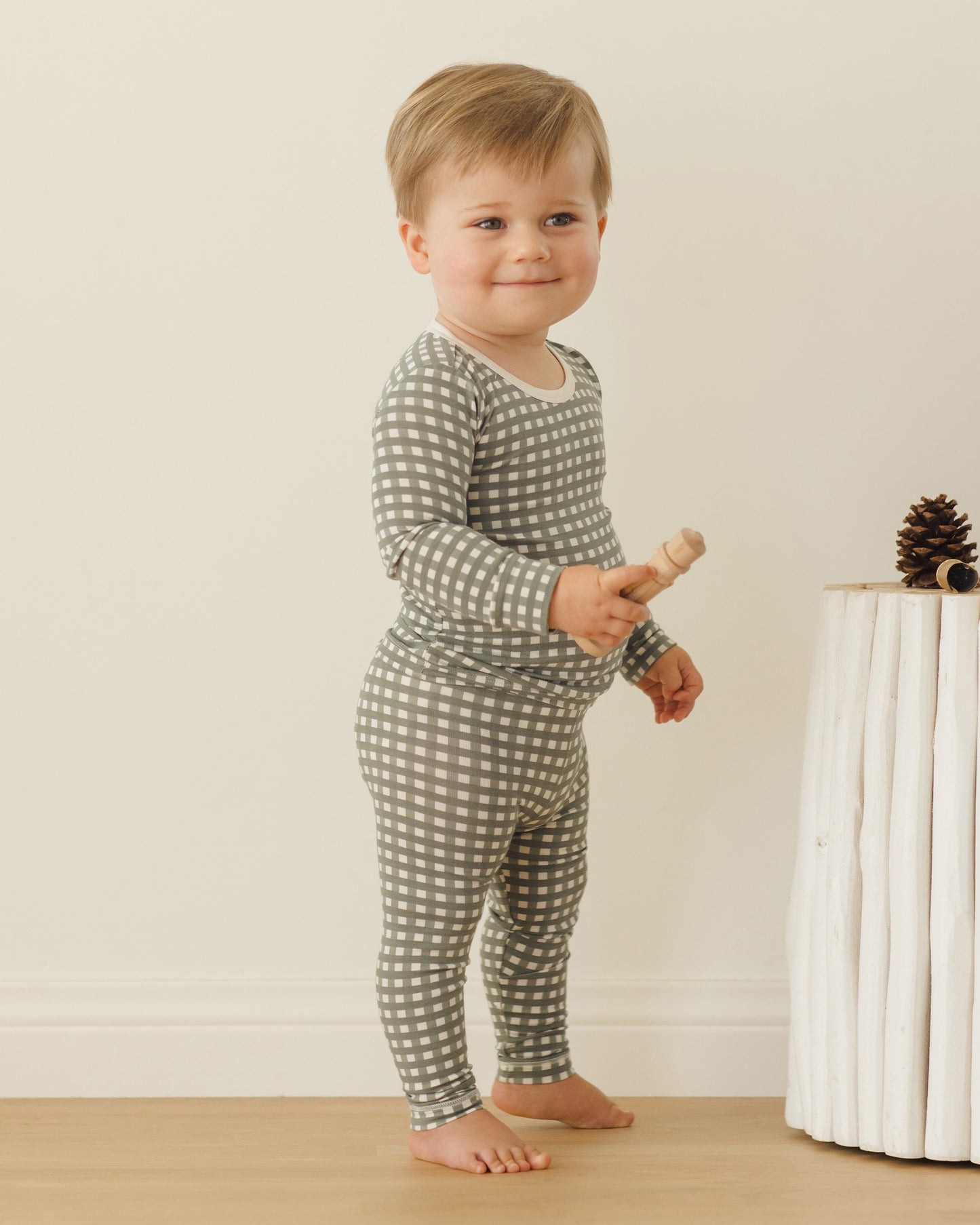 Bamboo Pajama Set || Forest Check - Rylee + Cru | Kids Clothes | Trendy Baby Clothes | Modern Infant Outfits |