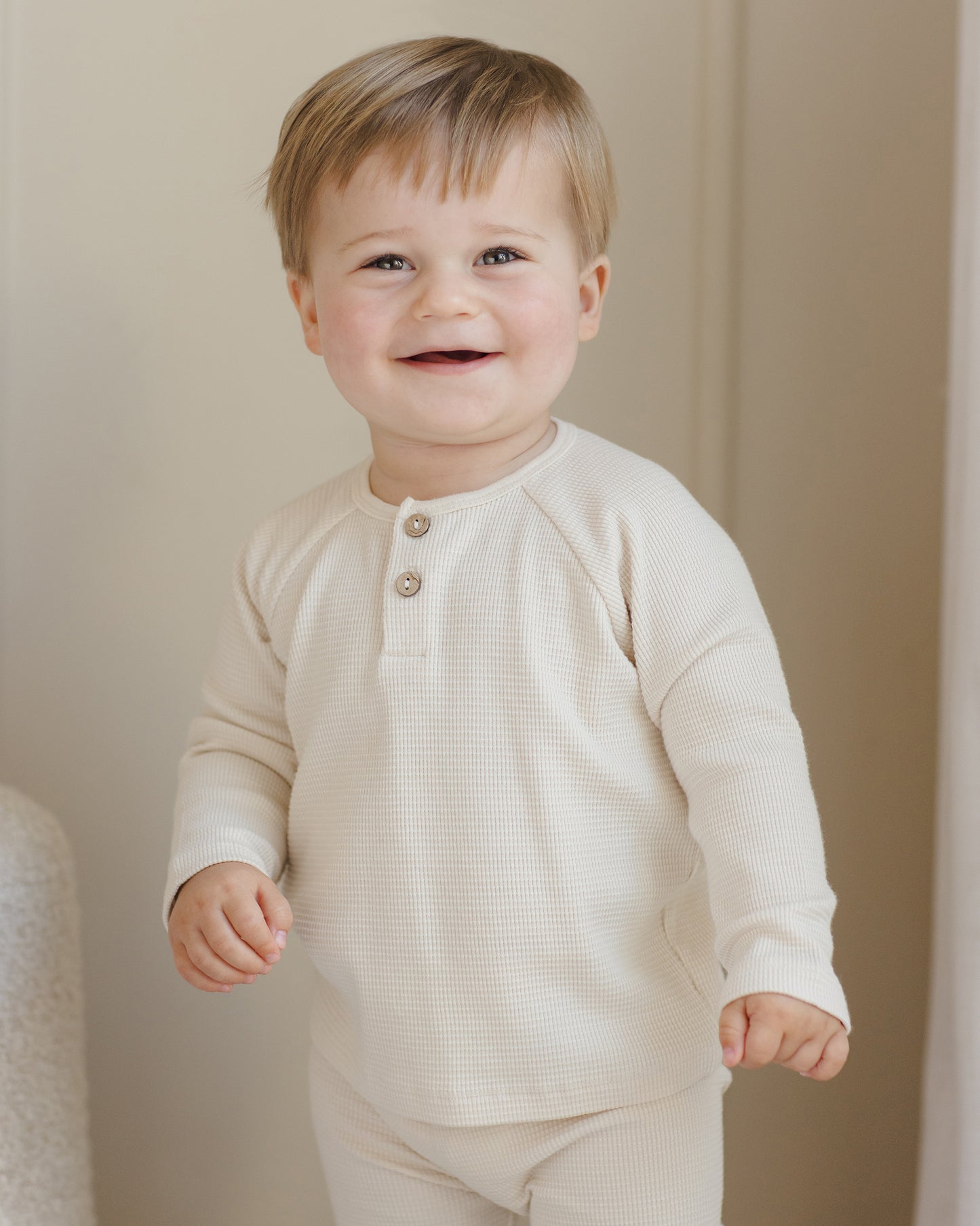 Henley Knit Top || Natural - Rylee + Cru | Kids Clothes | Trendy Baby Clothes | Modern Infant Outfits |