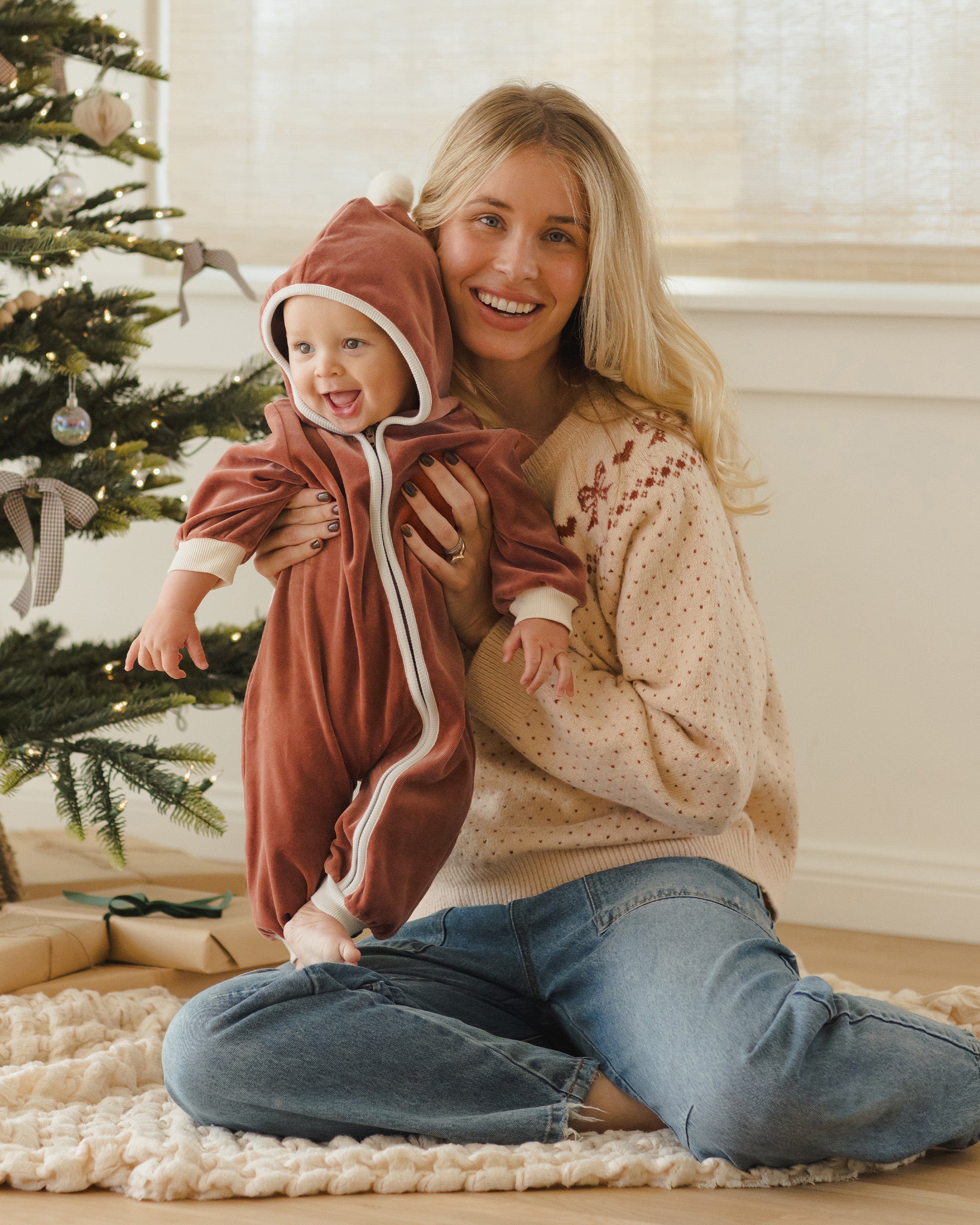 Velour Zip Jumpsuit || Cranberry - Rylee + Cru | Kids Clothes | Trendy Baby Clothes | Modern Infant Outfits |