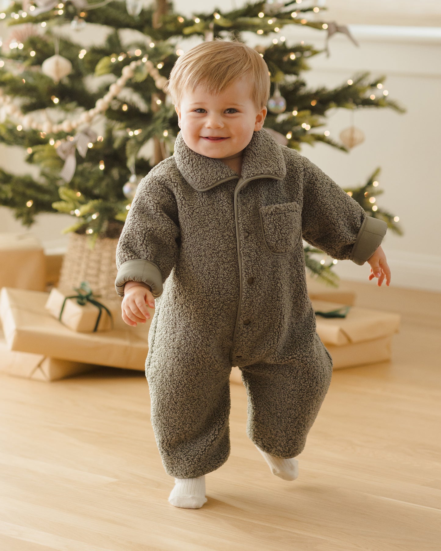 Shearling Jumpsuit || Forest - Rylee + Cru | Kids Clothes | Trendy Baby Clothes | Modern Infant Outfits |