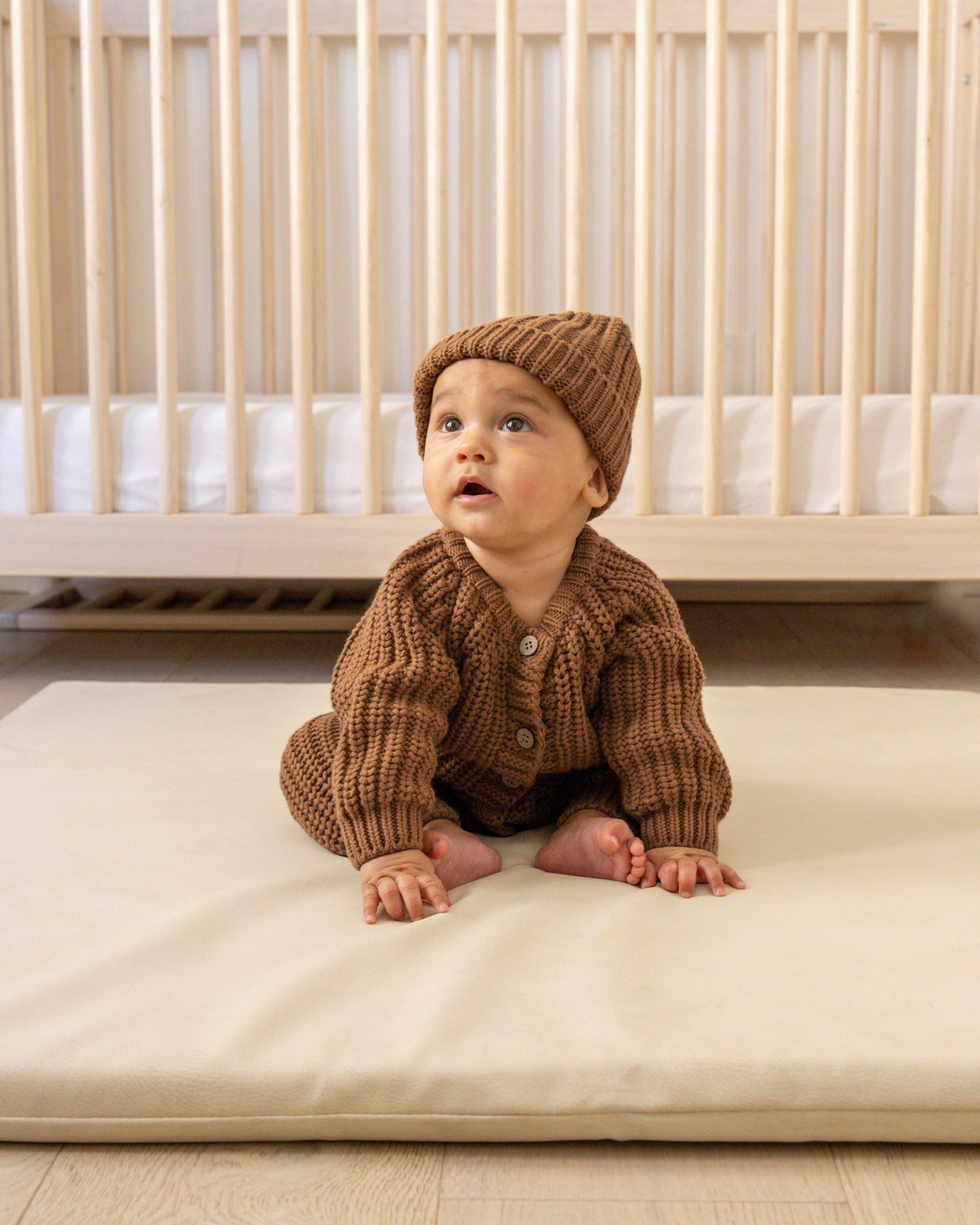 Chunky Knit Jumpsuit || Cinnamon - Rylee + Cru | Kids Clothes | Trendy Baby Clothes | Modern Infant Outfits |