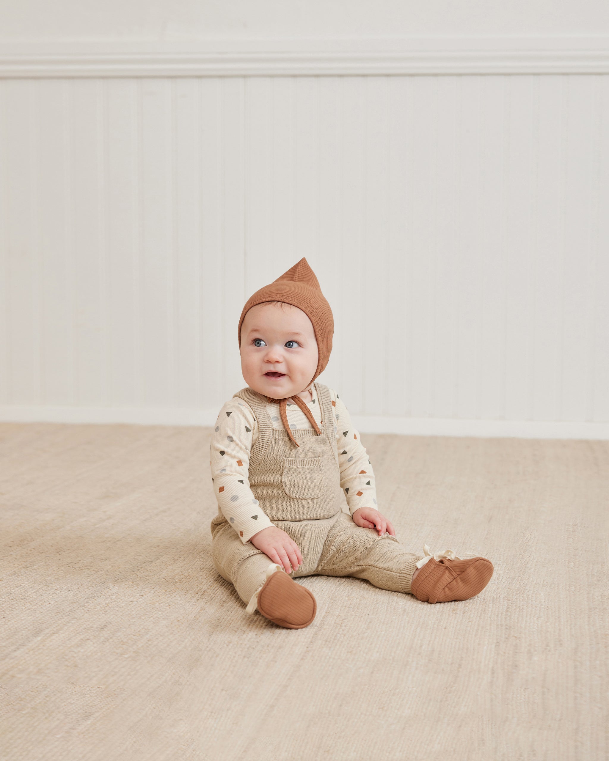 Knit Overall || Sand - Rylee + Cru | Kids Clothes | Trendy Baby Clothes | Modern Infant Outfits |