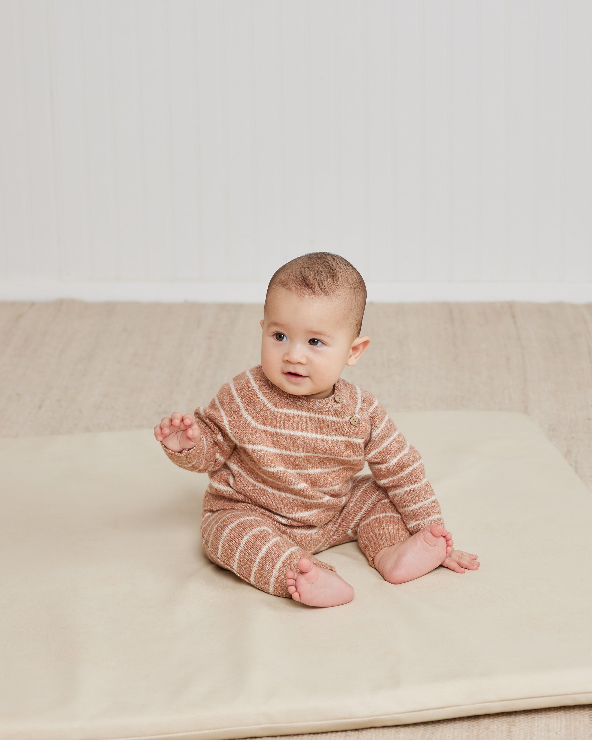 Knit Pant || Cinnamon Stripe - Rylee + Cru | Kids Clothes | Trendy Baby Clothes | Modern Infant Outfits |