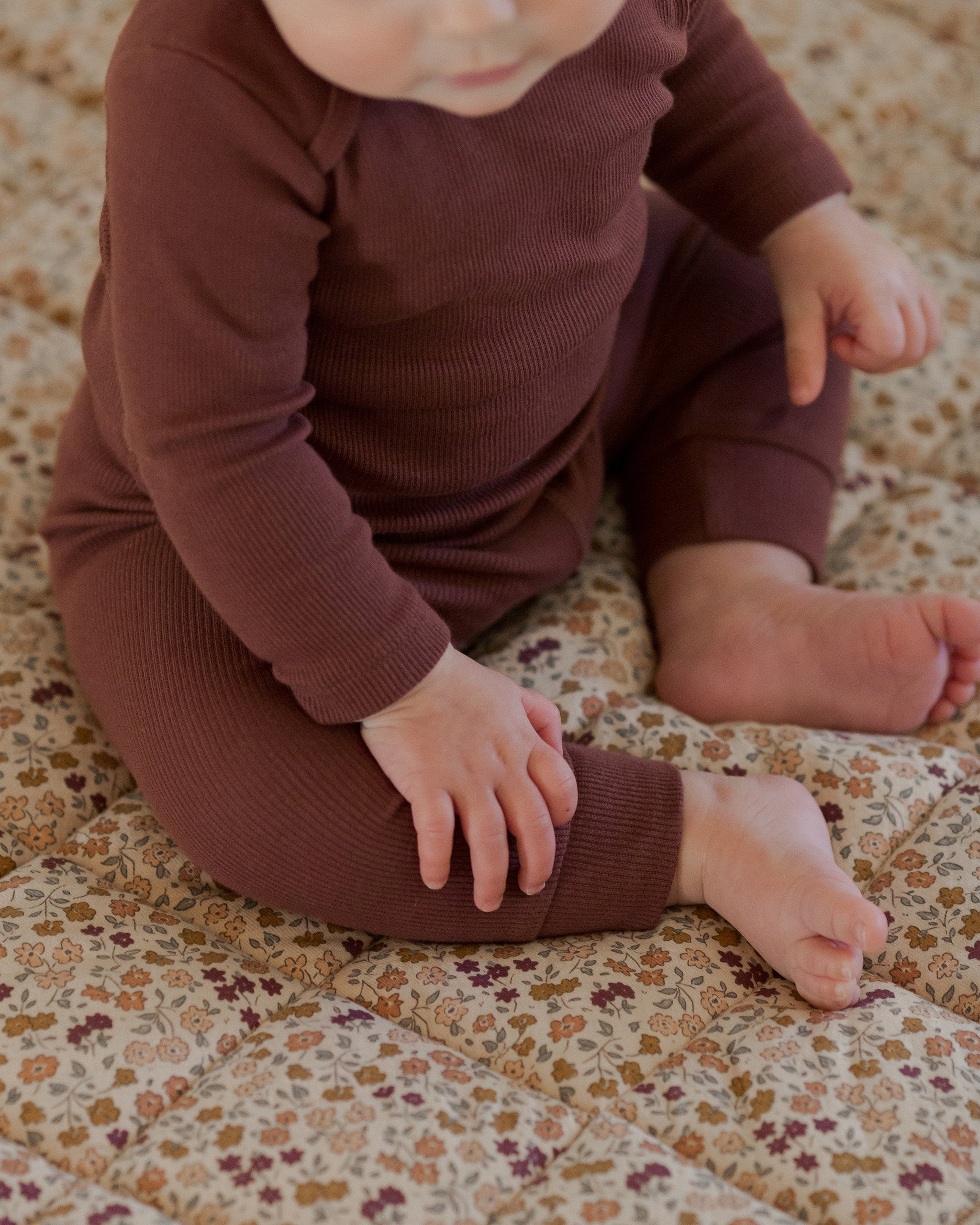 Ribbed Tee + Legging Set || Plum