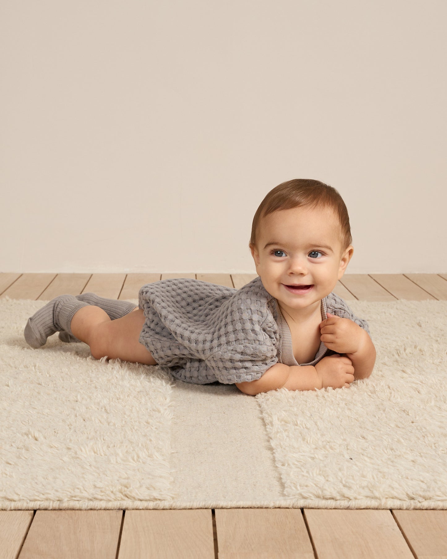 Relaxed Bubble Romper || Dusty Blue