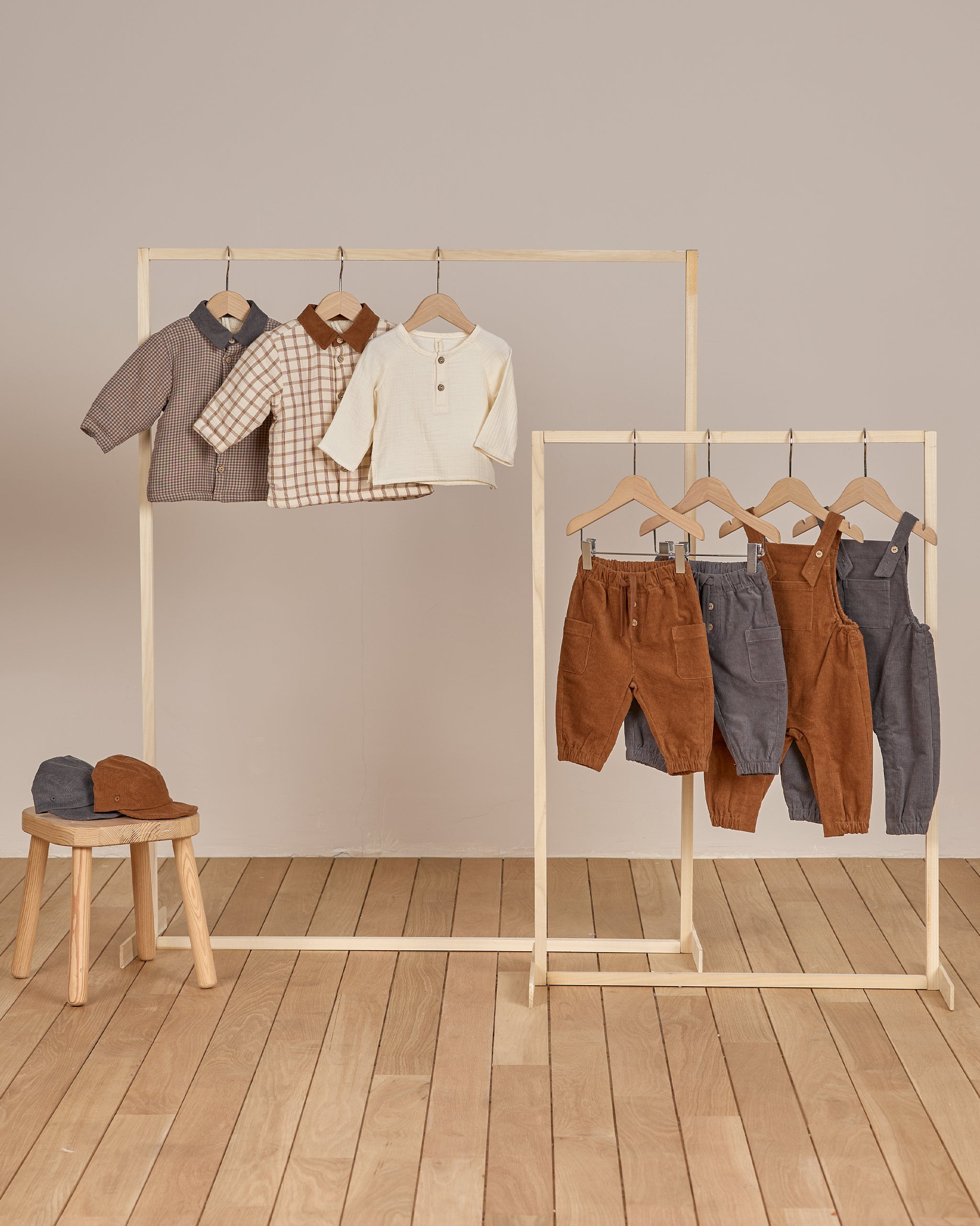 Corduroy Baby Overalls || Cinnamon - 0-3M