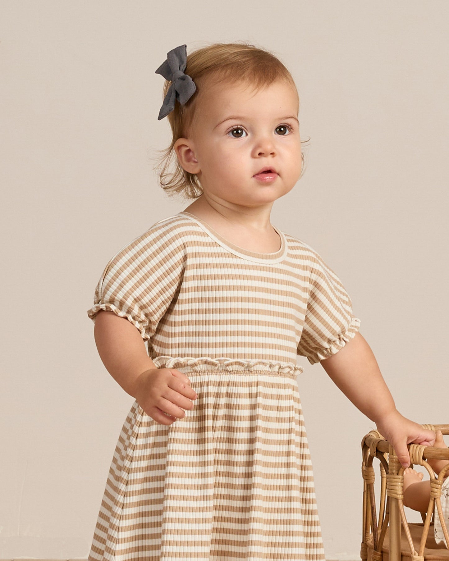 Annie Dress || Latte Stripe