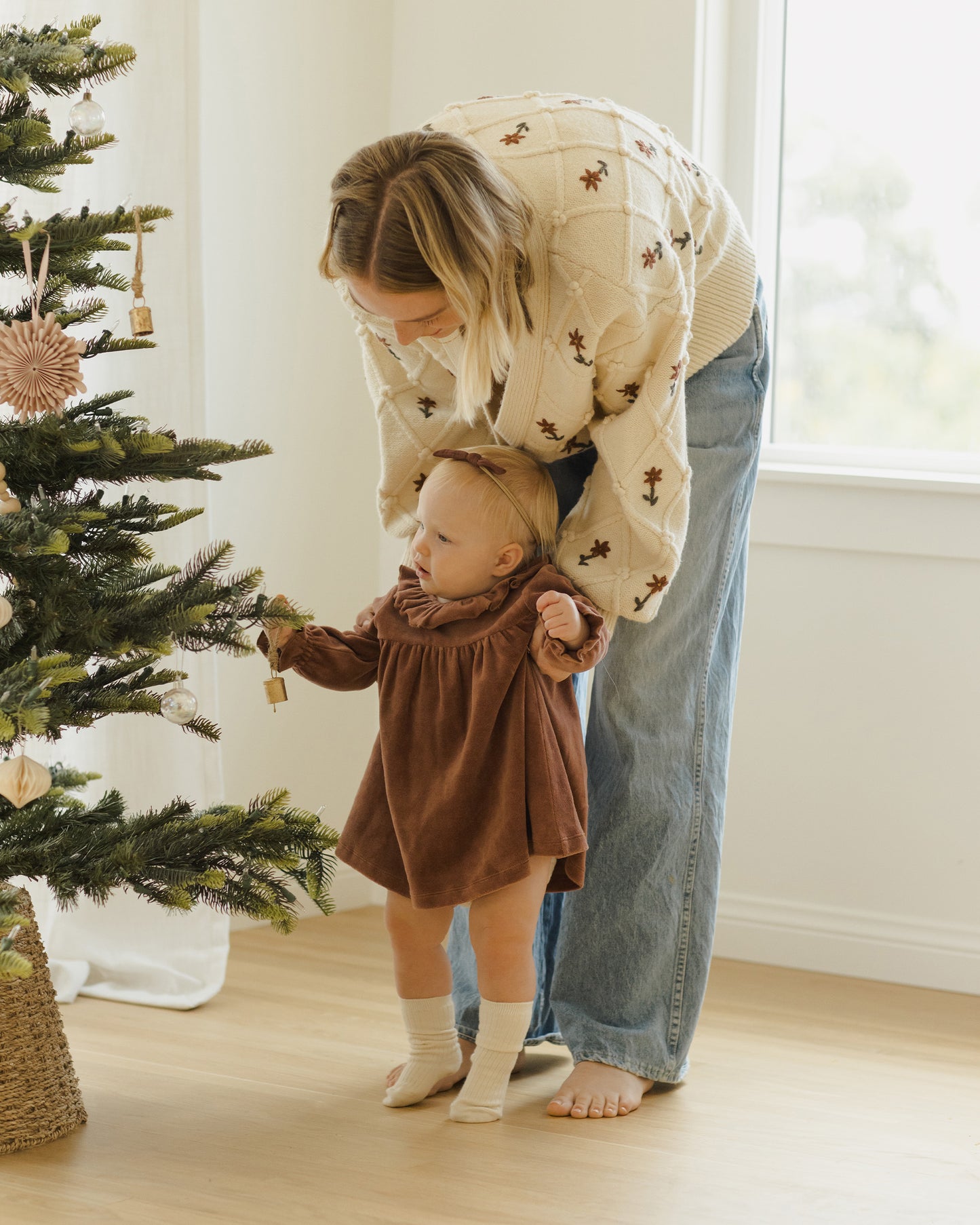 Velour Baby Dress || Cranberry