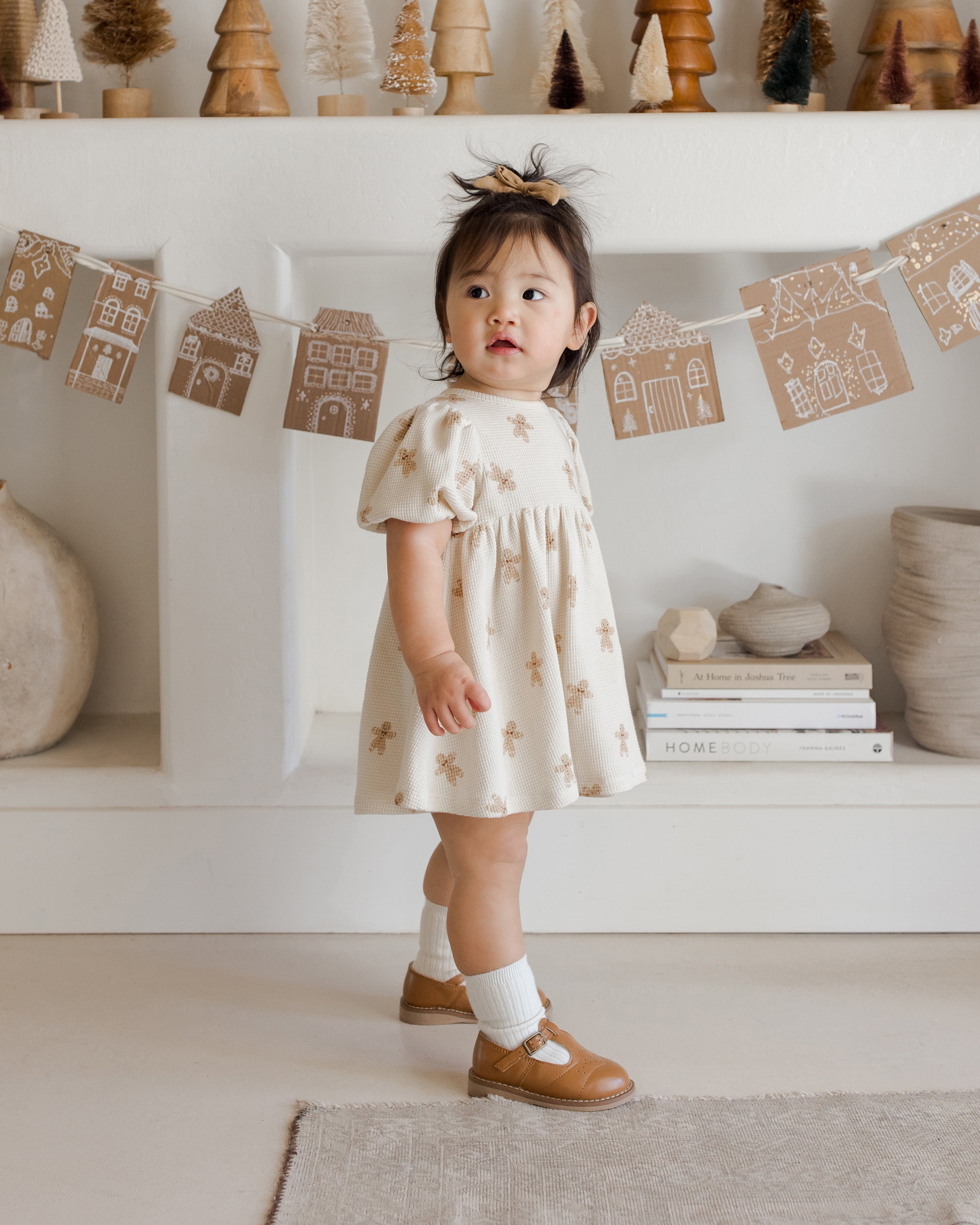 Waffle Babydoll Dress || Gingerbread