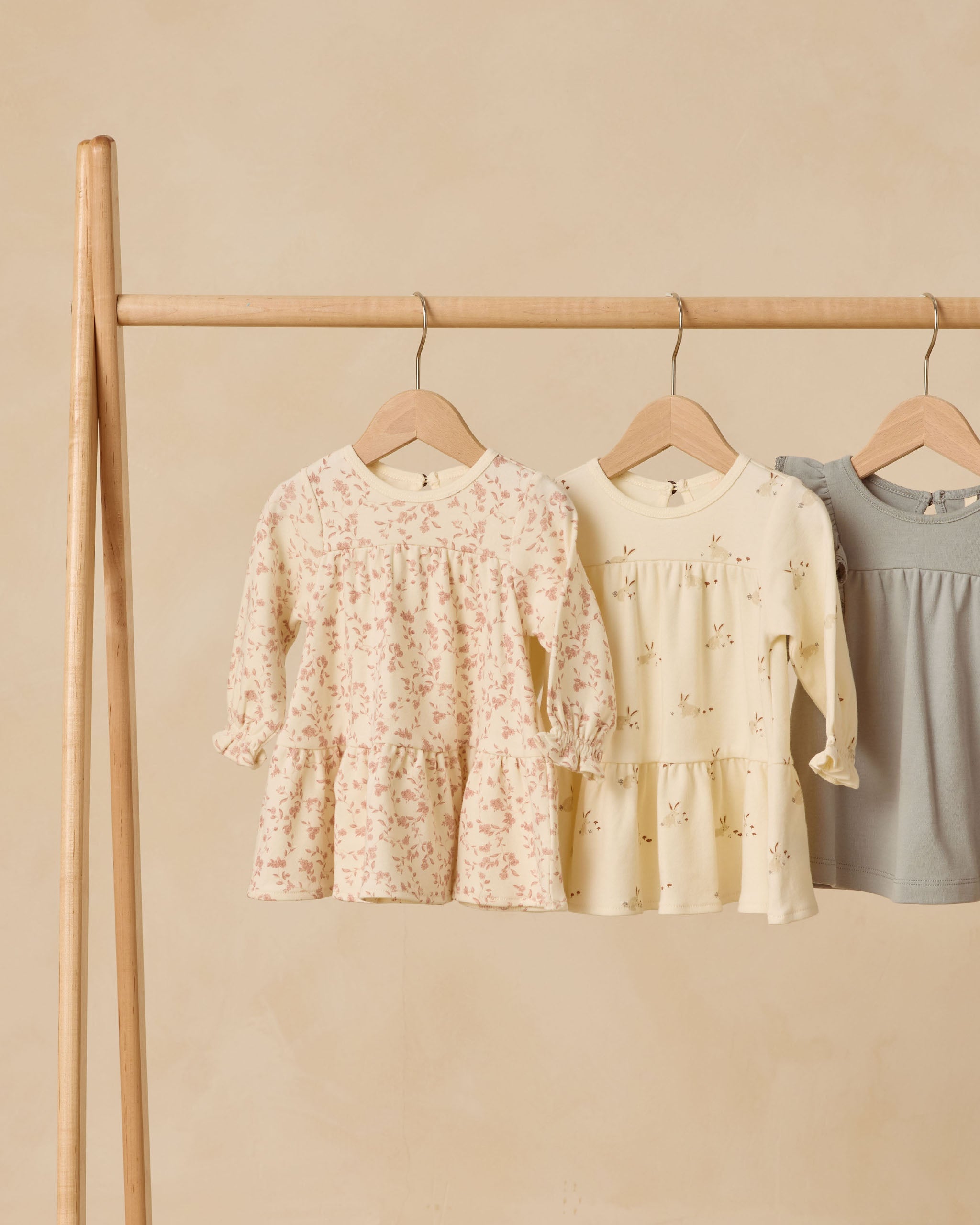 Tiered Jersey Dress || Bunnies - Rylee + Cru | Kids Clothes | Trendy Baby Clothes | Modern Infant Outfits |