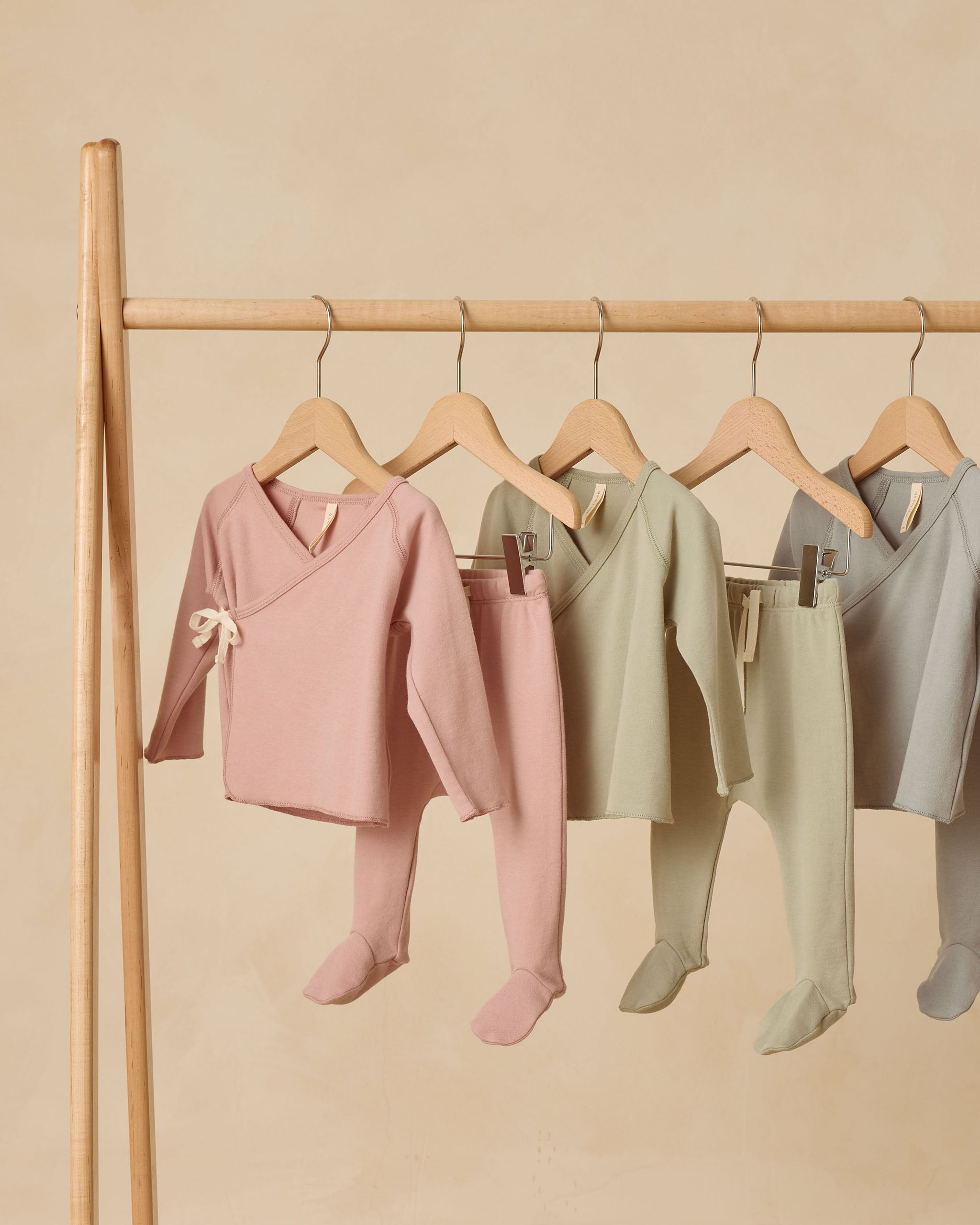 Wrap Top + Footed Pant Set || Fern - Rylee + Cru | Kids Clothes | Trendy Baby Clothes | Modern Infant Outfits |