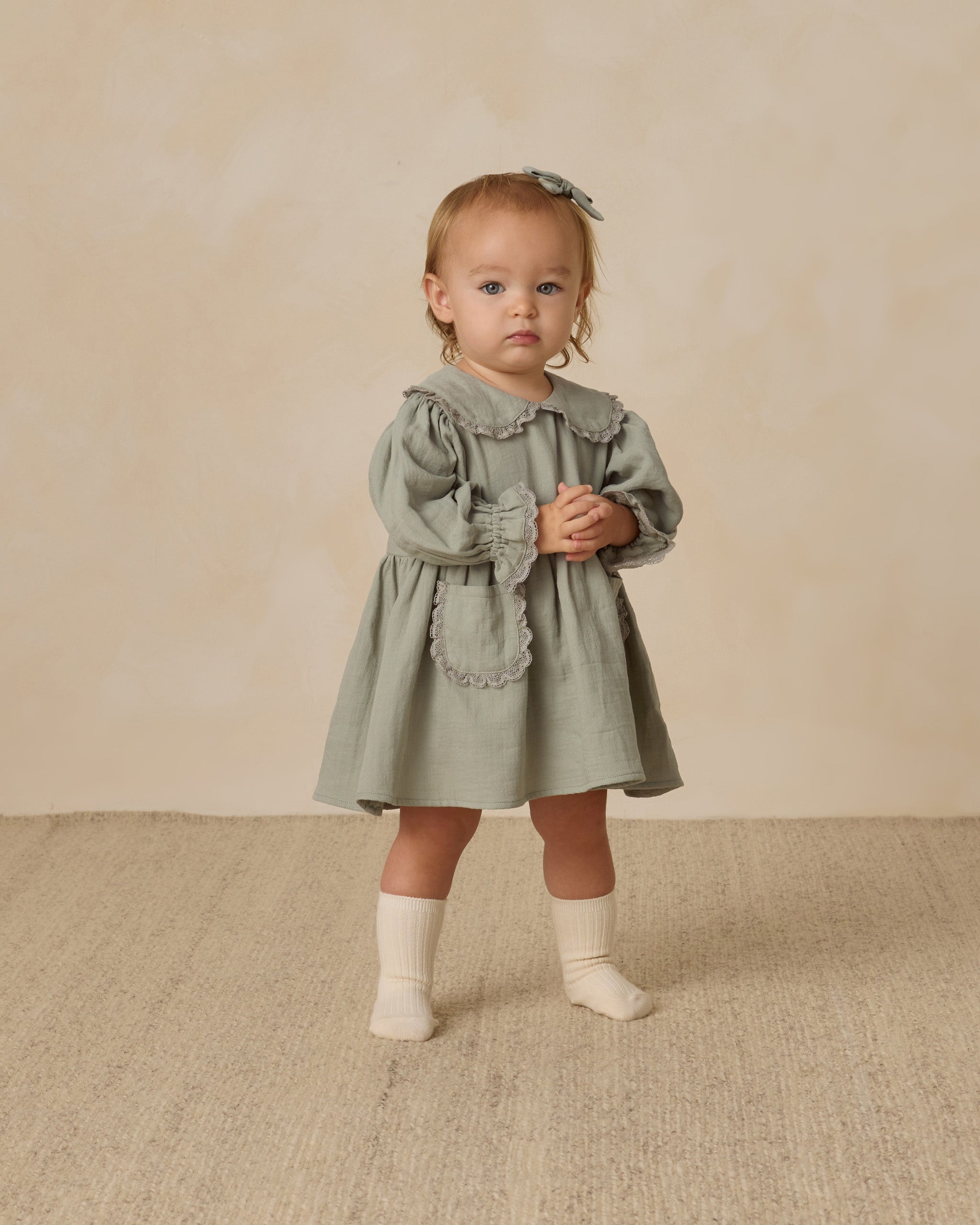 Marisol Dress || Fern - Rylee + Cru | Kids Clothes | Trendy Baby Clothes | Modern Infant Outfits |