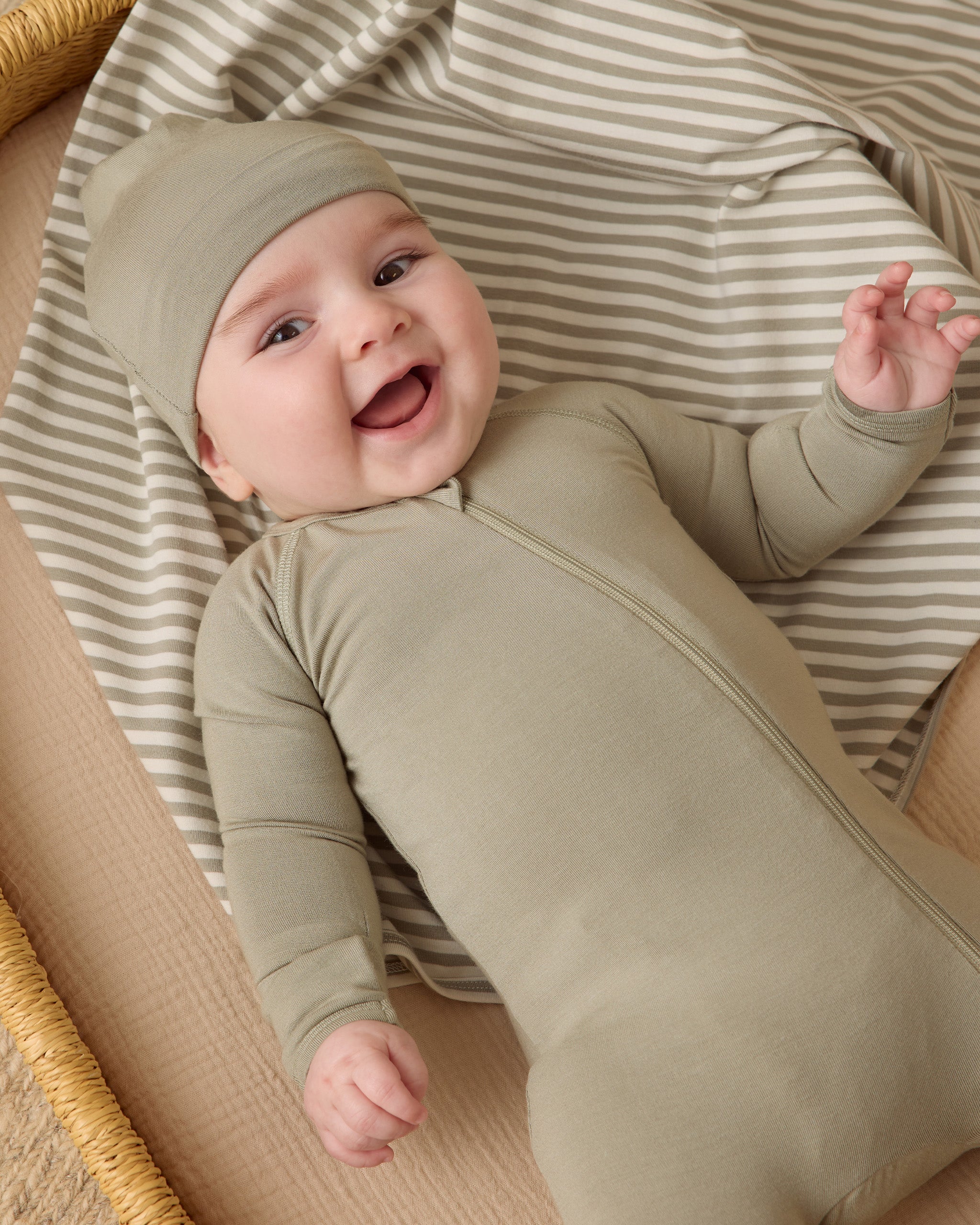 Bamboo Knotted Baby Hat || Fern - Rylee + Cru | Kids Clothes | Trendy Baby Clothes | Modern Infant Outfits |