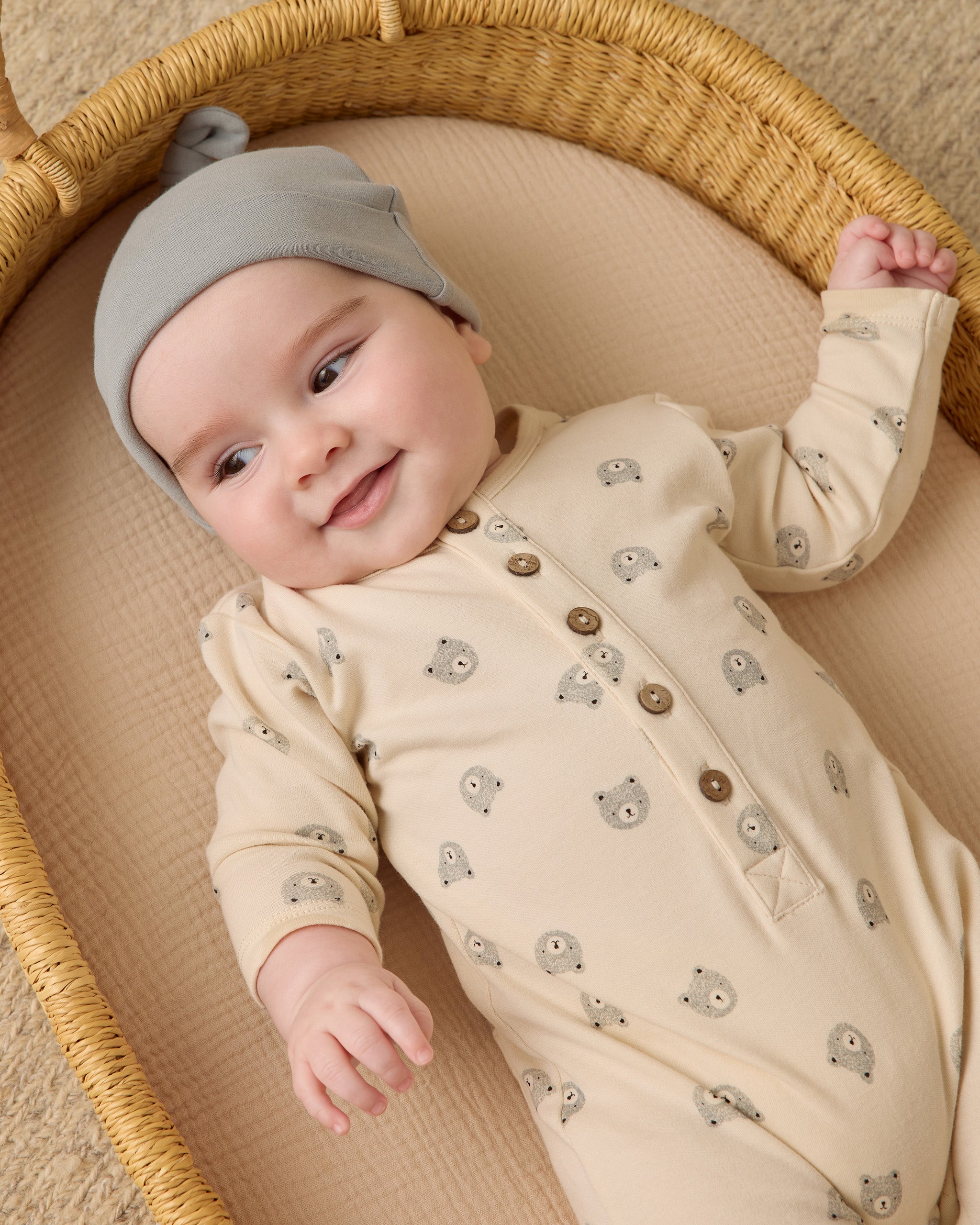 Knotted Baby Hat || Steel Blue - Rylee + Cru | Kids Clothes | Trendy Baby Clothes | Modern Infant Outfits |