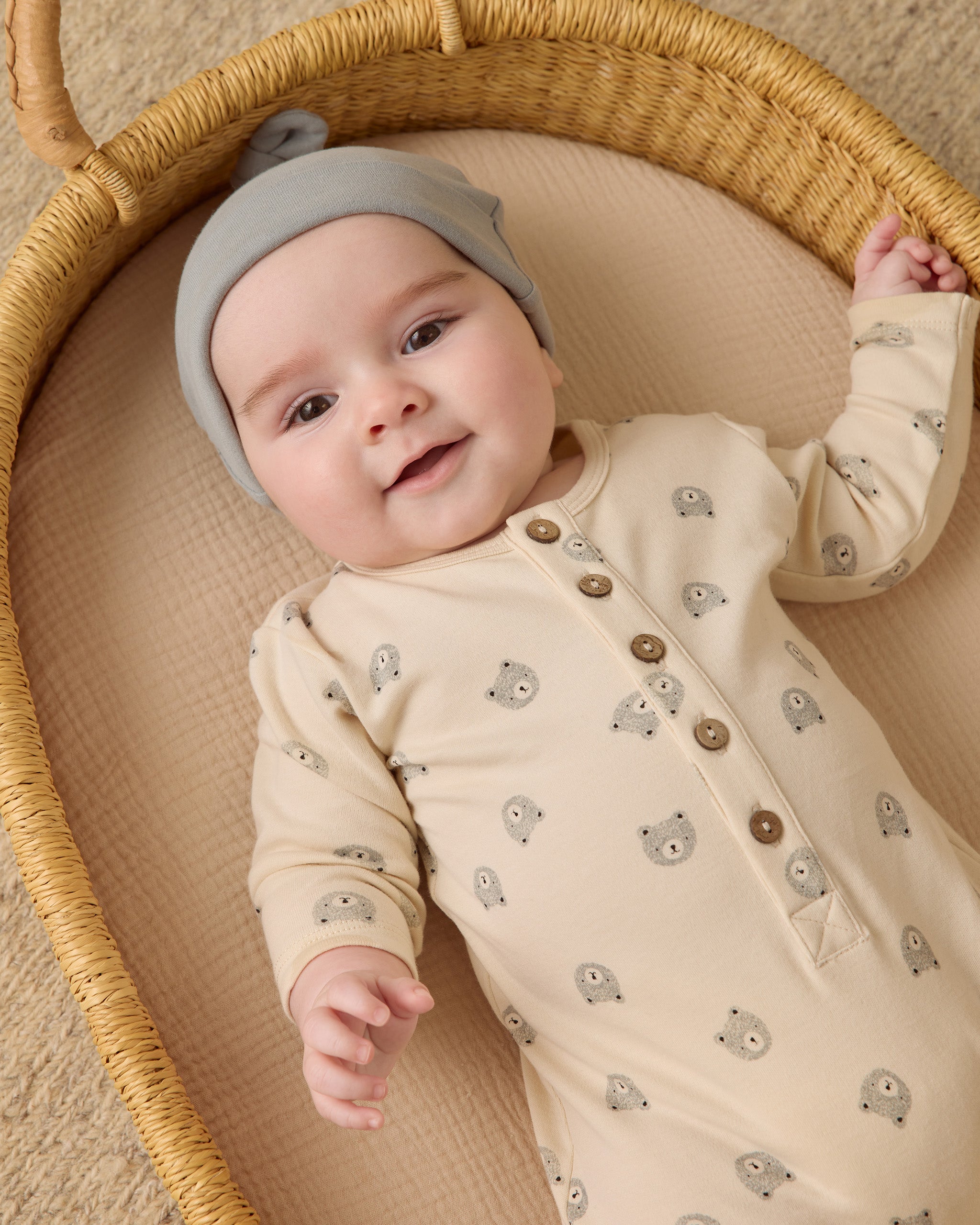 Long Sleeve Jumpsuit || Bears - Rylee + Cru | Kids Clothes | Trendy Baby Clothes | Modern Infant Outfits |