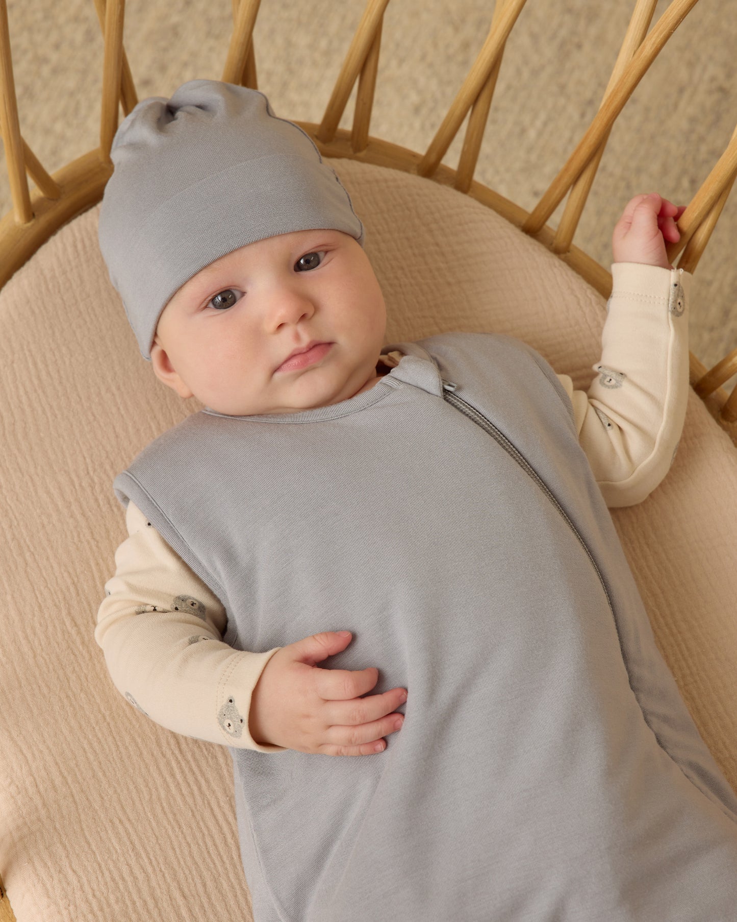 Bamboo Sleep Bag || Steel Blue - Rylee + Cru | Kids Clothes | Trendy Baby Clothes | Modern Infant Outfits |