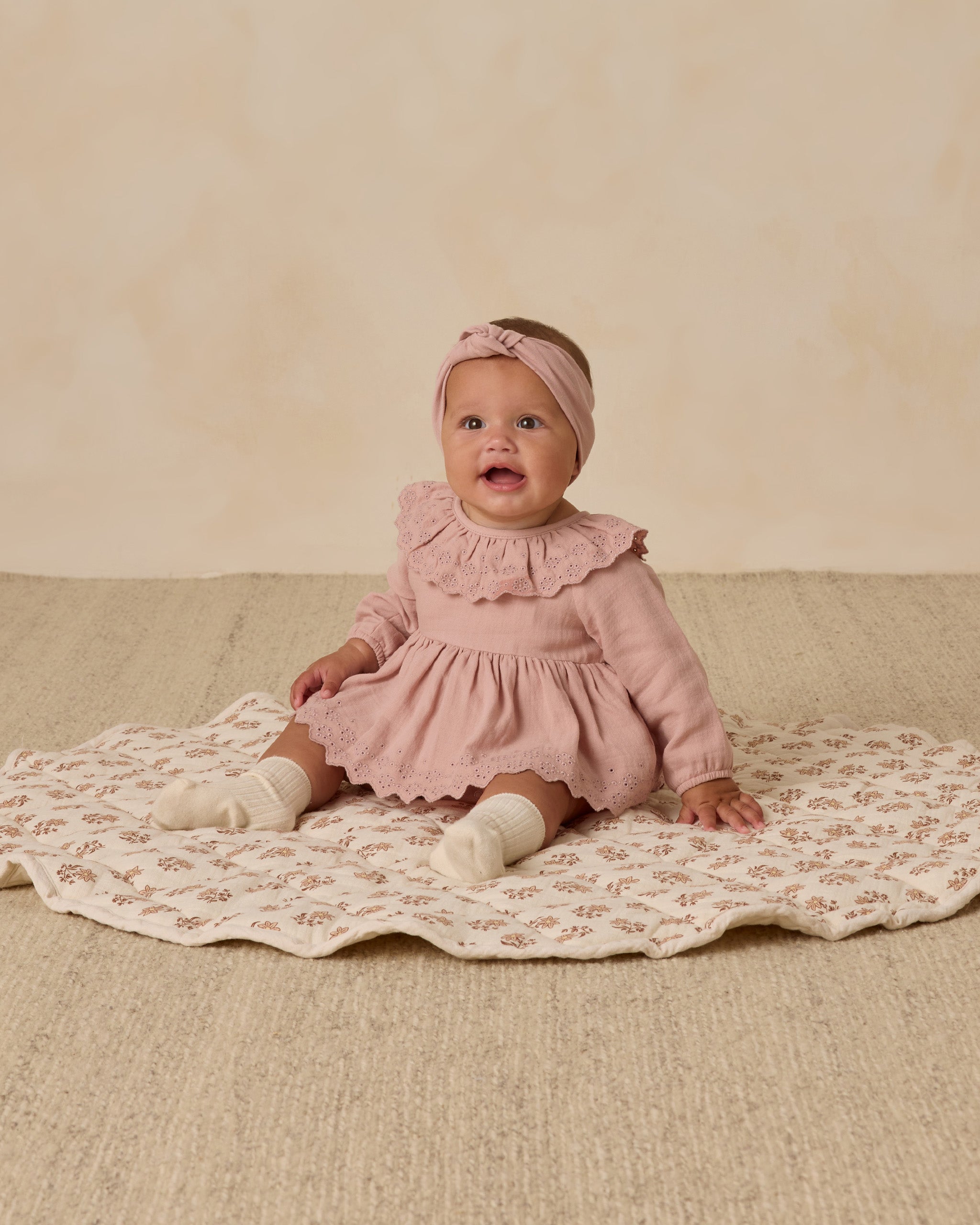 Thalia Romper || Rose - Rylee + Cru | Kids Clothes | Trendy Baby Clothes | Modern Infant Outfits |