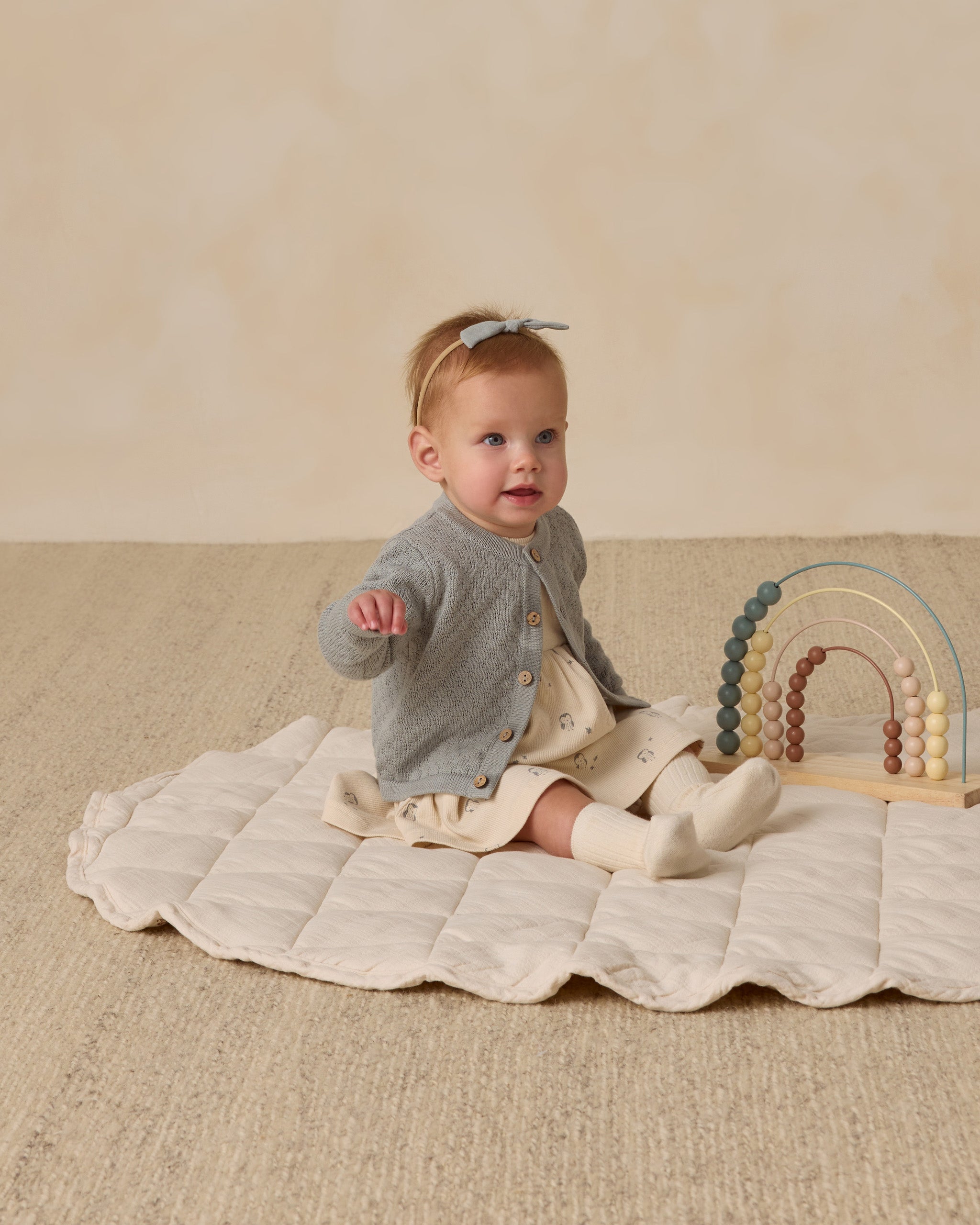 Little Knot Headband || Steel Blue - Rylee + Cru | Kids Clothes | Trendy Baby Clothes | Modern Infant Outfits |