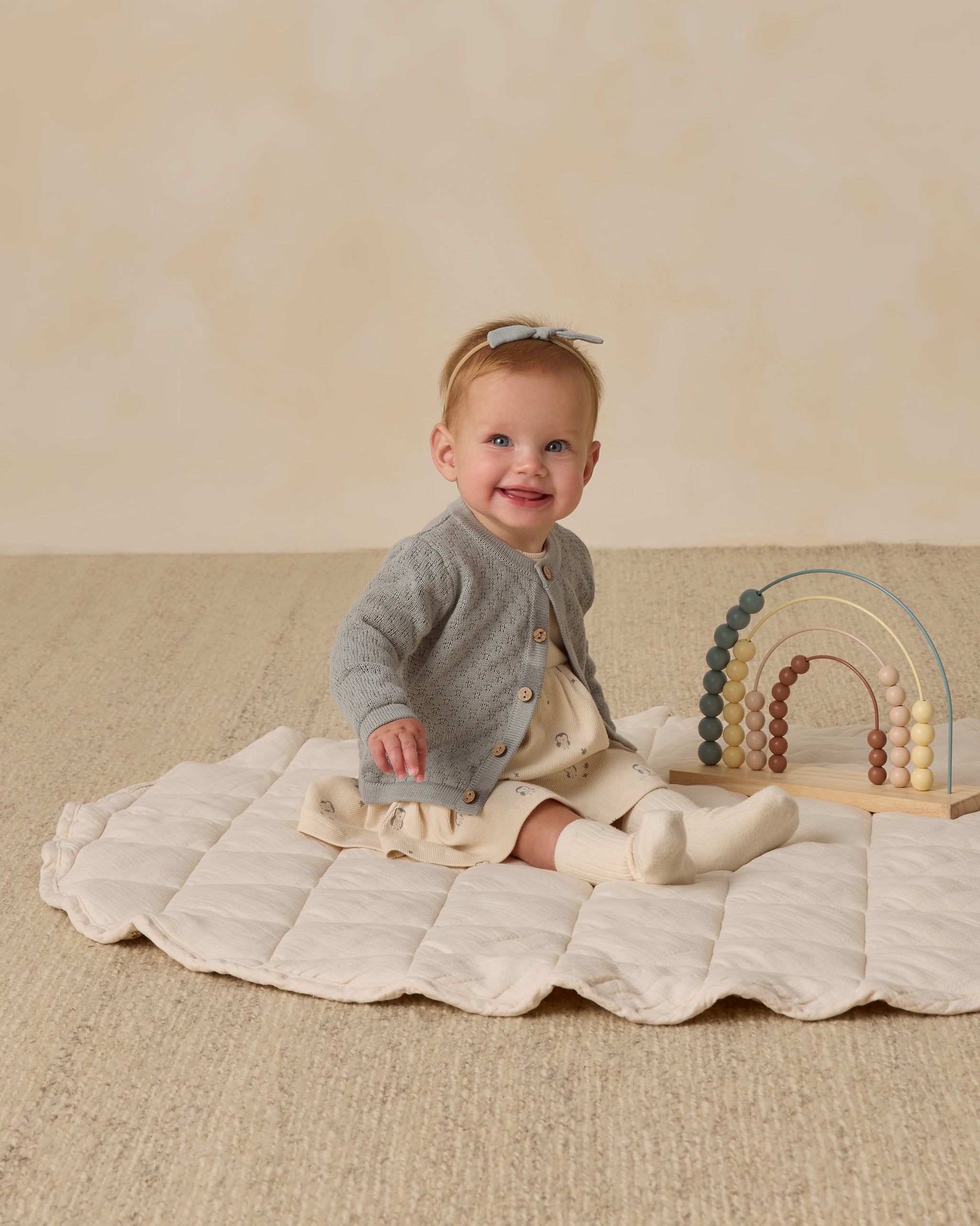 Little Knot Headband || Steel Blue - Rylee + Cru | Kids Clothes | Trendy Baby Clothes | Modern Infant Outfits |