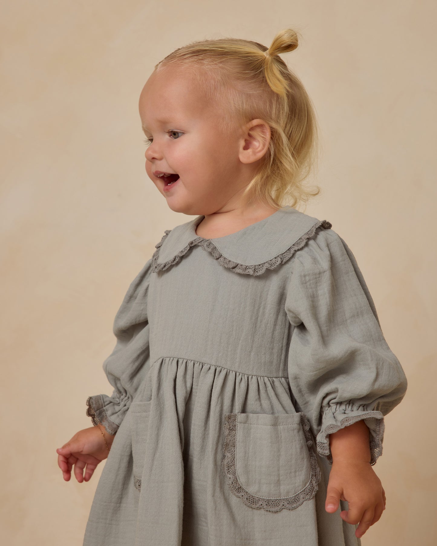 Marisol Dress || Steel Blue - Rylee + Cru | Kids Clothes | Trendy Baby Clothes | Modern Infant Outfits |