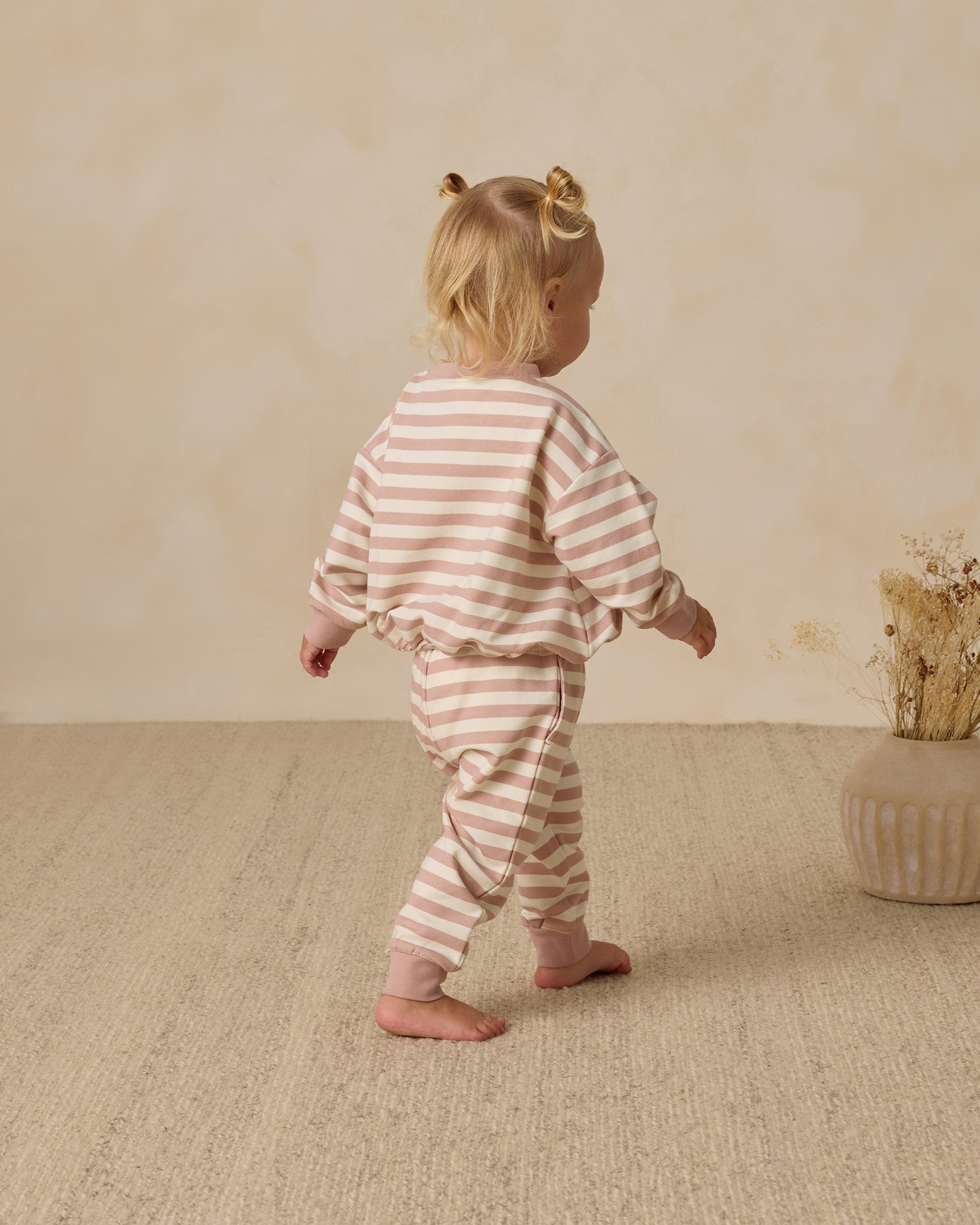 Relaxed Sweatshirt || Pink Stripe - Rylee + Cru | Kids Clothes | Trendy Baby Clothes | Modern Infant Outfits |