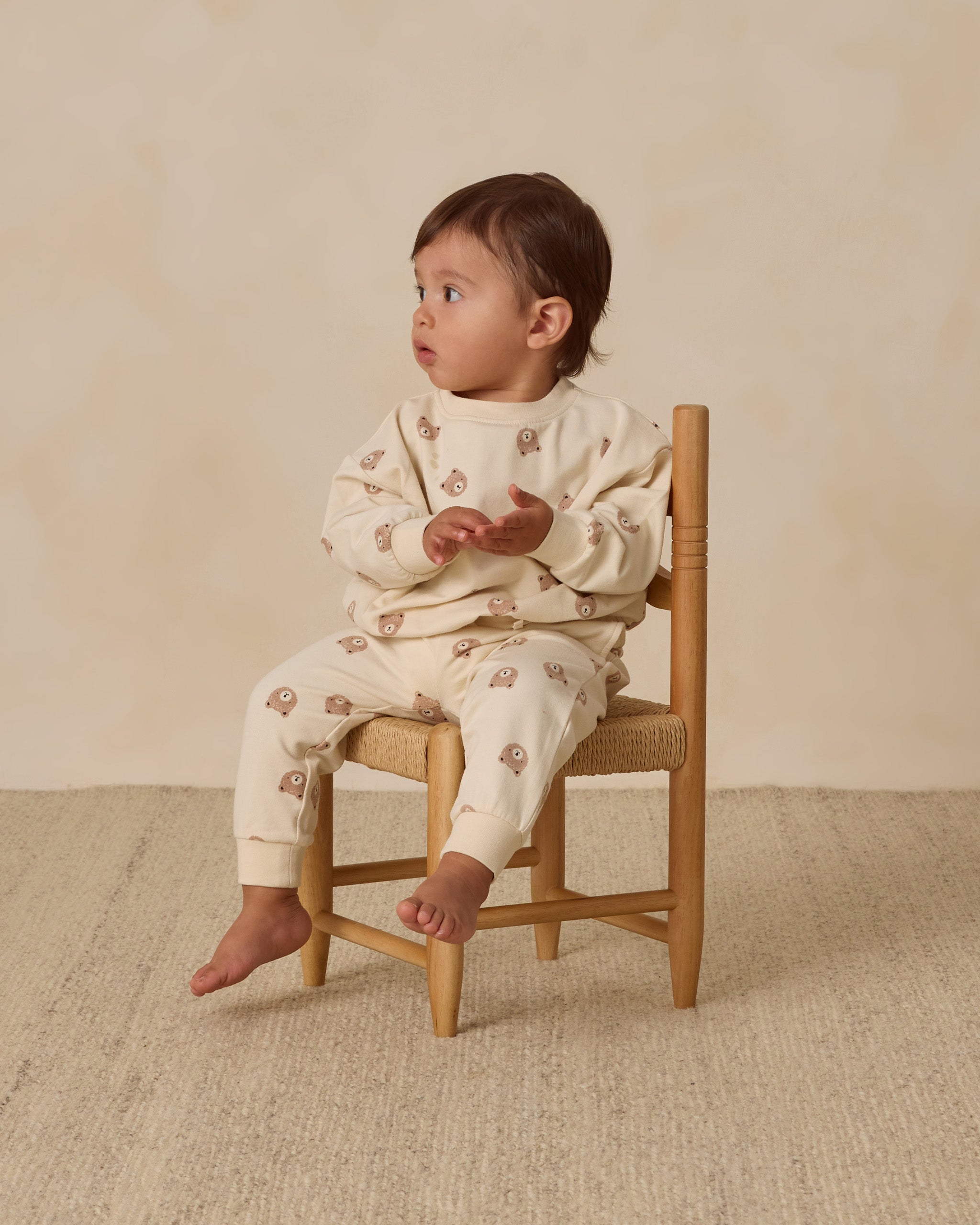 Relaxed Sweatpant || Brown Bear - Rylee + Cru | Kids Clothes | Trendy Baby Clothes | Modern Infant Outfits |