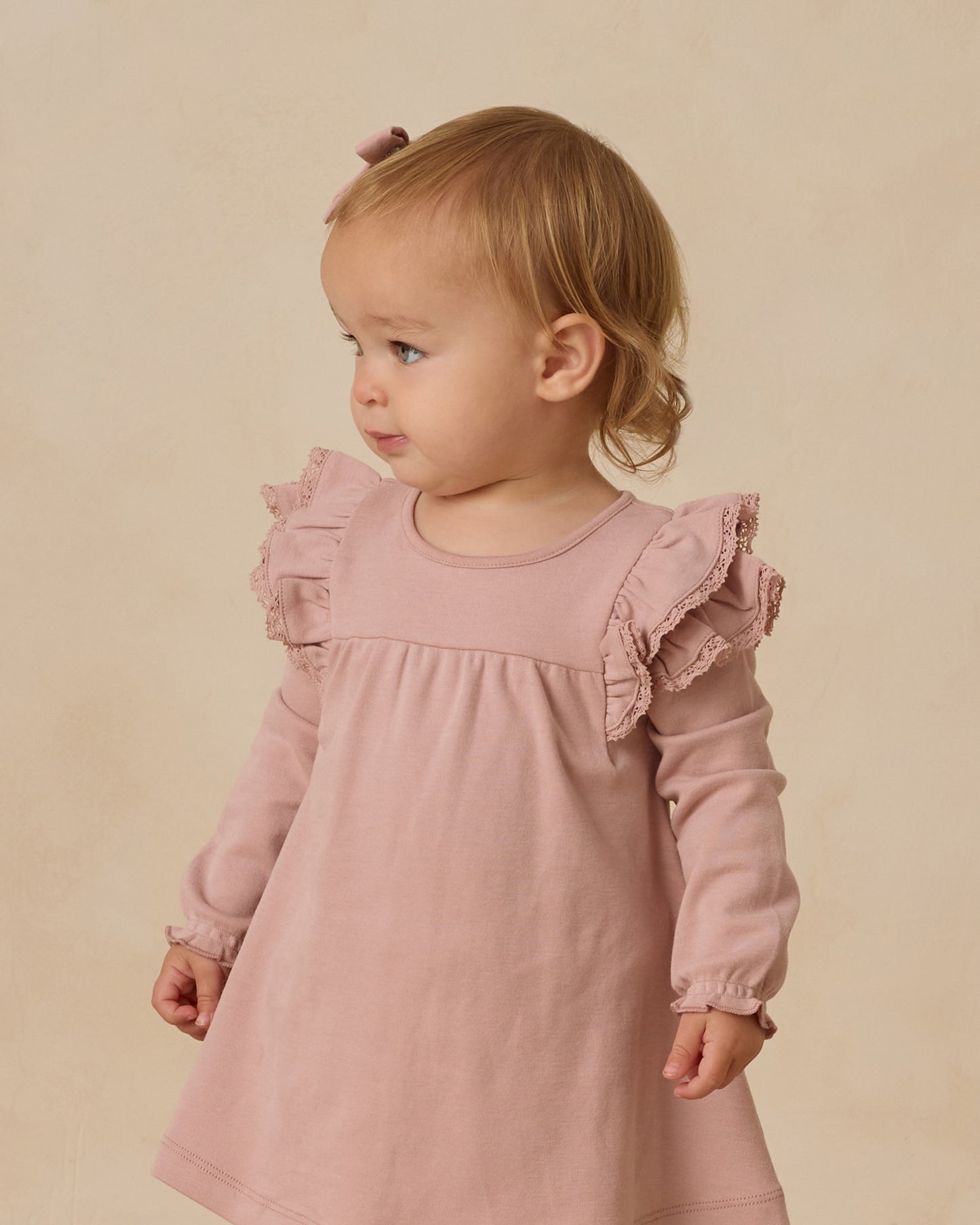 Long Sleeve Flutter Dress || Rose - Rylee + Cru | Kids Clothes | Trendy Baby Clothes | Modern Infant Outfits |