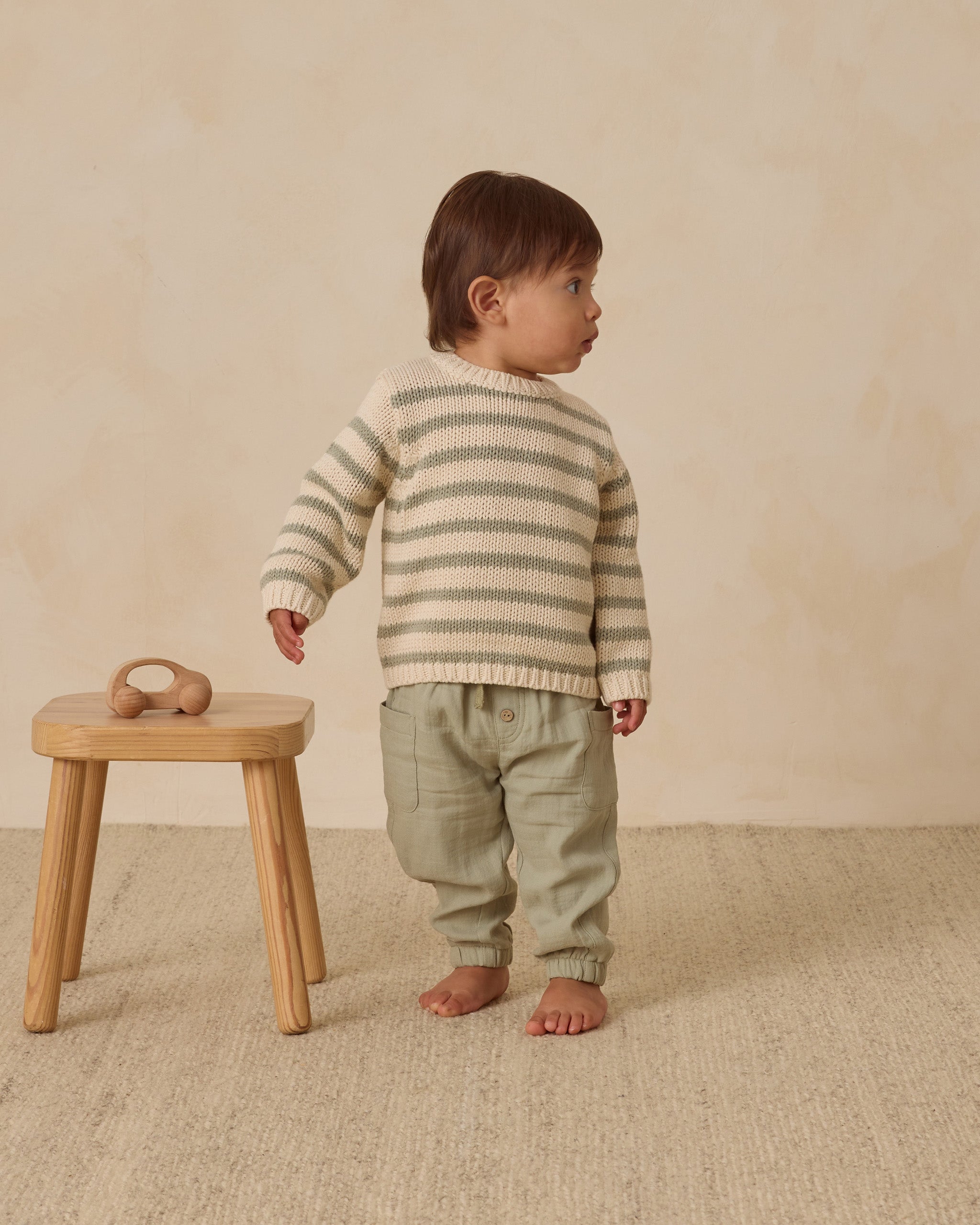 Rex Sweater || Fern Stripe - Rylee + Cru | Kids Clothes | Trendy Baby Clothes | Modern Infant Outfits |