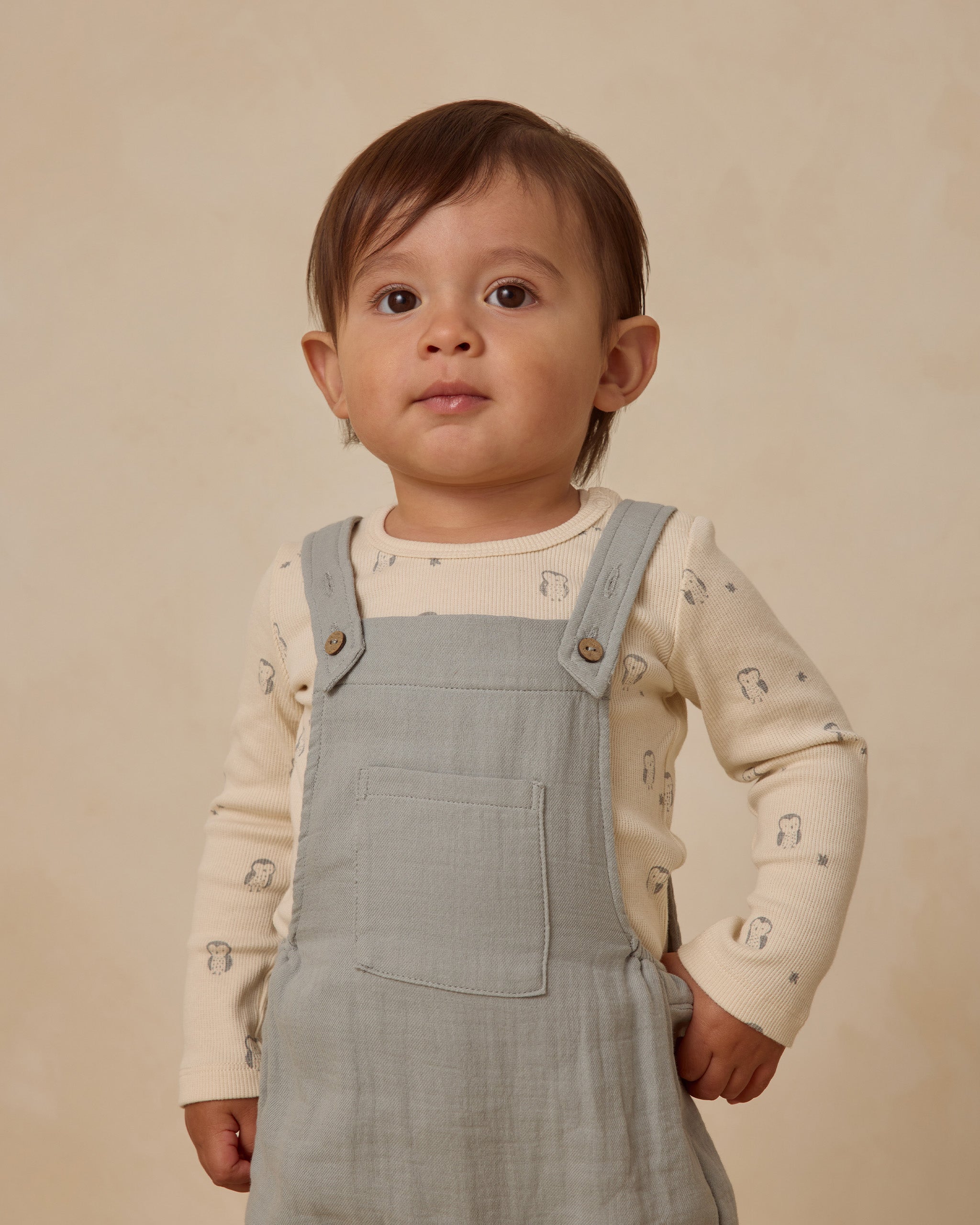 Baby Overall || Steel Blue - Rylee + Cru | Kids Clothes | Trendy Baby Clothes | Modern Infant Outfits |