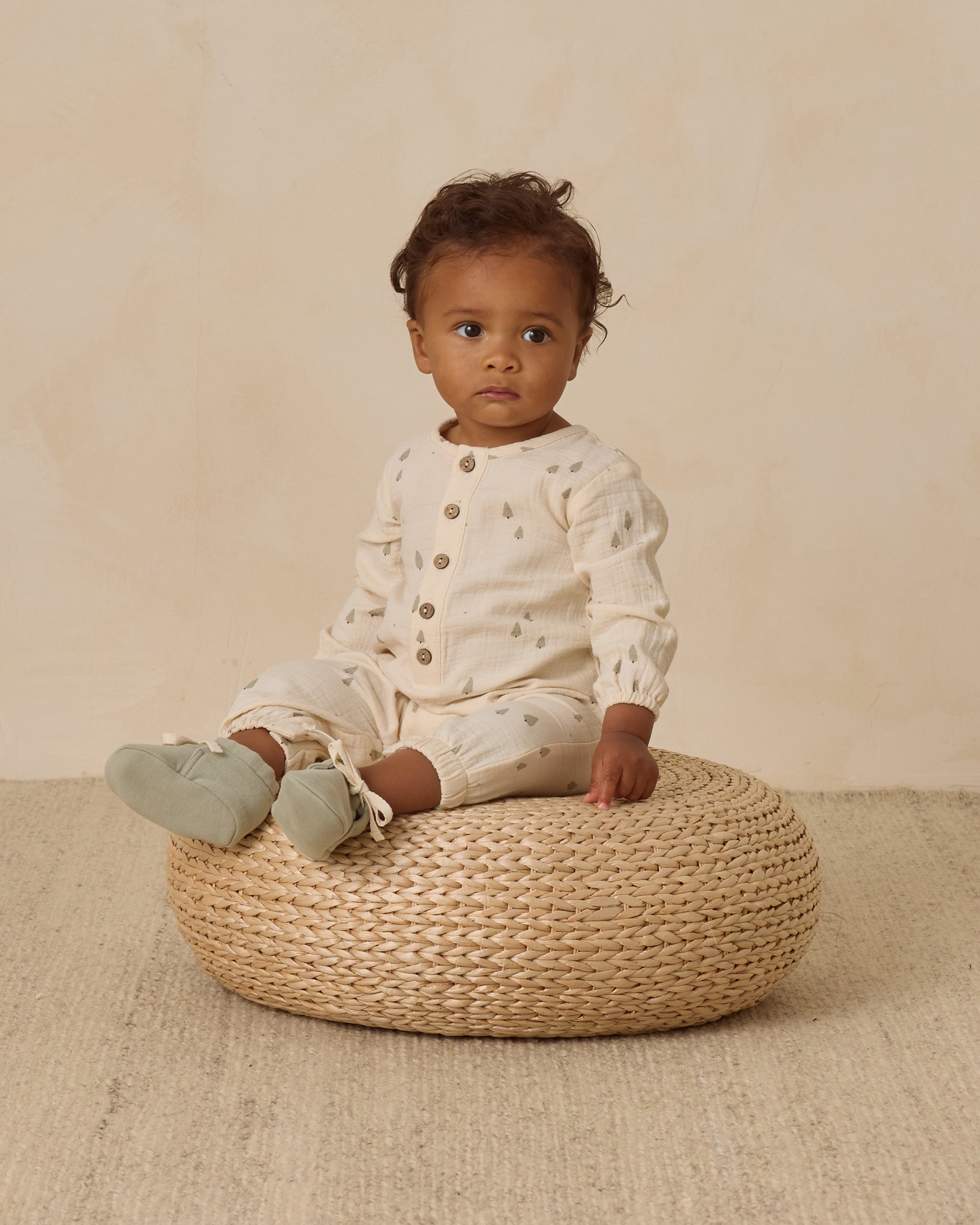 Woven Jumpsuit || Trees - Rylee + Cru | Kids Clothes | Trendy Baby Clothes | Modern Infant Outfits |