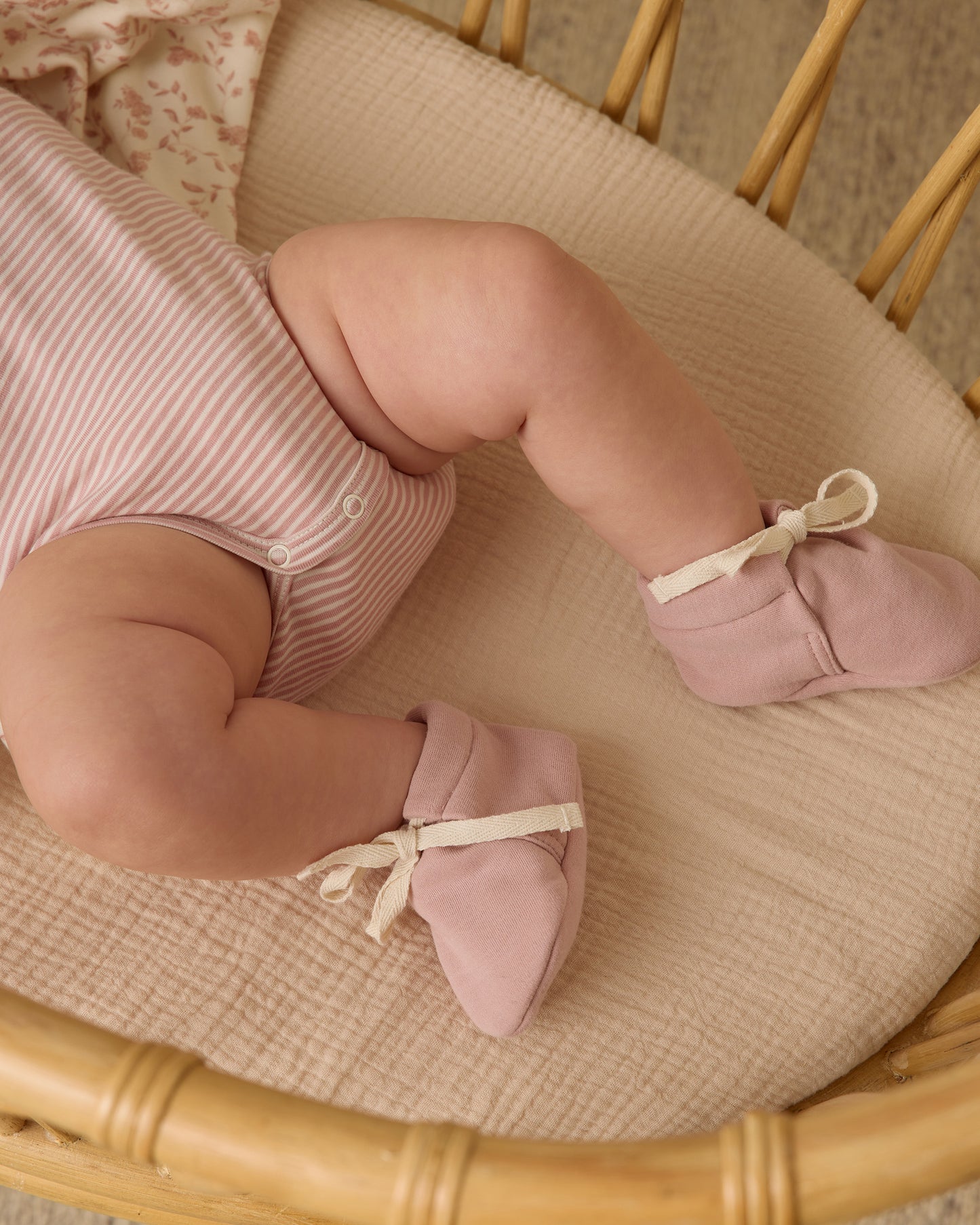 Baby Booties || Rose - Rylee + Cru | Kids Clothes | Trendy Baby Clothes | Modern Infant Outfits |