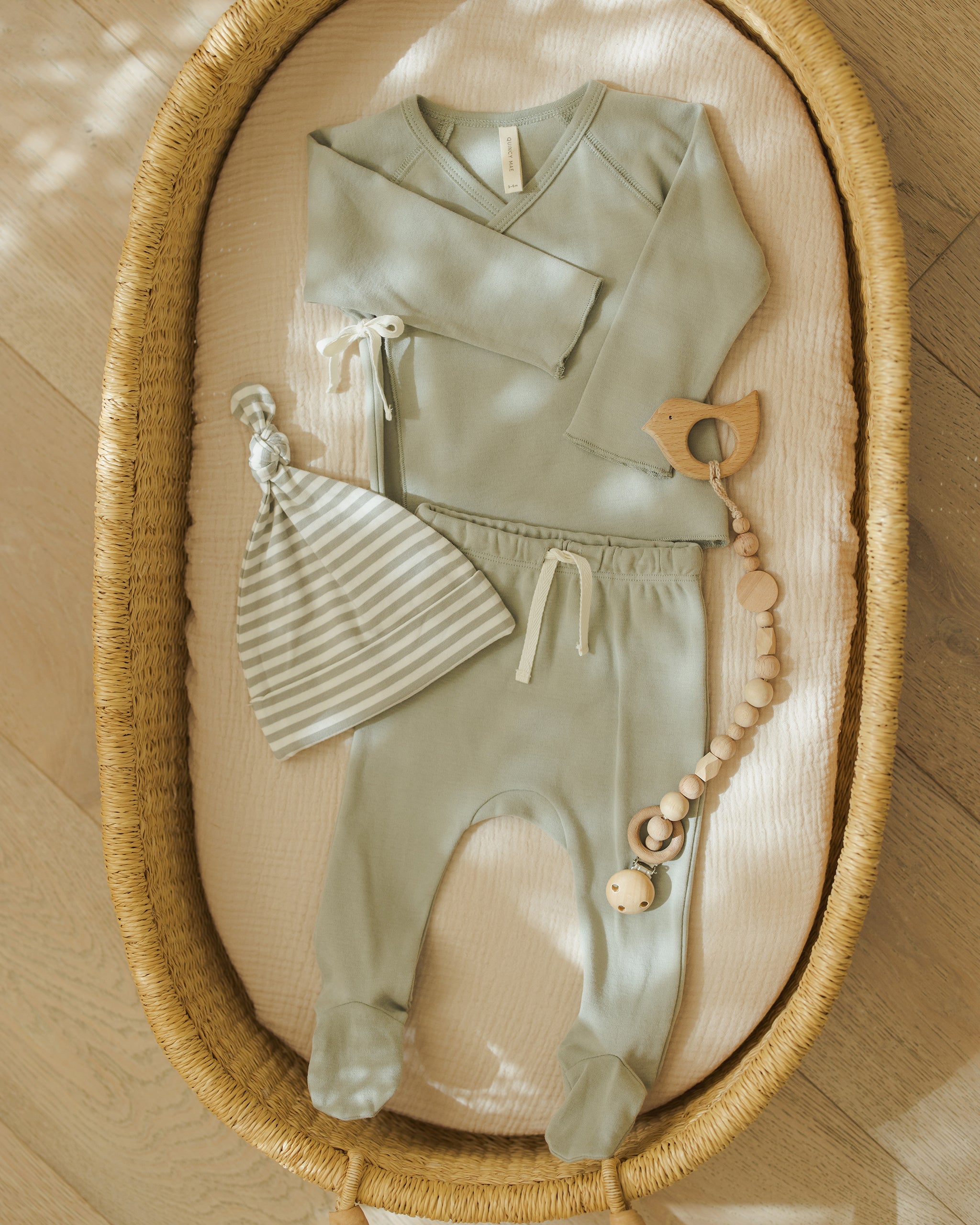 Knotted Baby Hat || Fern Stripe - Rylee + Cru | Kids Clothes | Trendy Baby Clothes | Modern Infant Outfits |