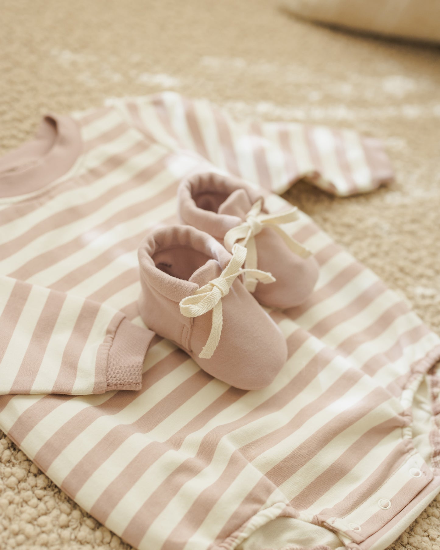 Baby Booties || Rose - Rylee + Cru | Kids Clothes | Trendy Baby Clothes | Modern Infant Outfits |