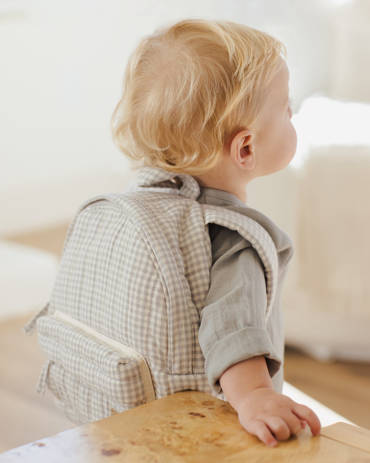 Mini Backpack || Blue Gingham - Rylee + Cru | Kids Clothes | Trendy Baby Clothes | Modern Infant Outfits |