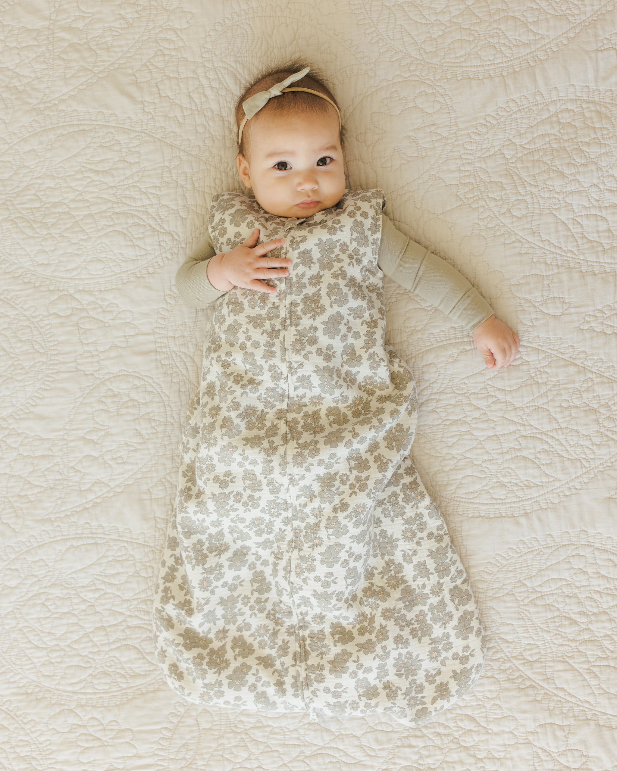 Sleep Bag || Green Floral - Rylee + Cru | Kids Clothes | Trendy Baby Clothes | Modern Infant Outfits |