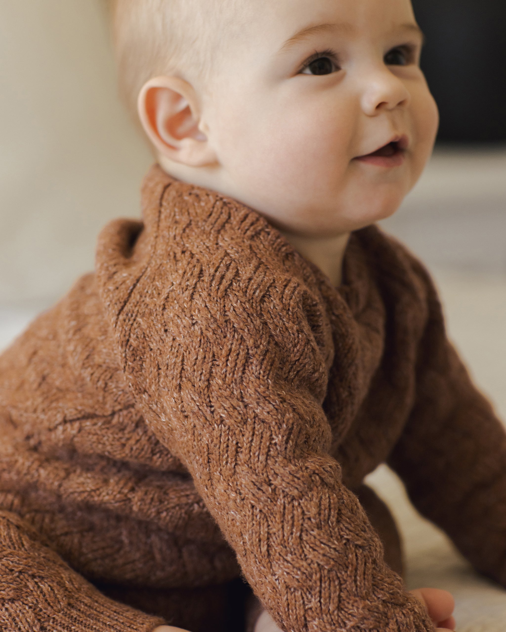 Knit Sweater || Heathered Cedar - Rylee + Cru | Kids Clothes | Trendy Baby Clothes | Modern Infant Outfits |