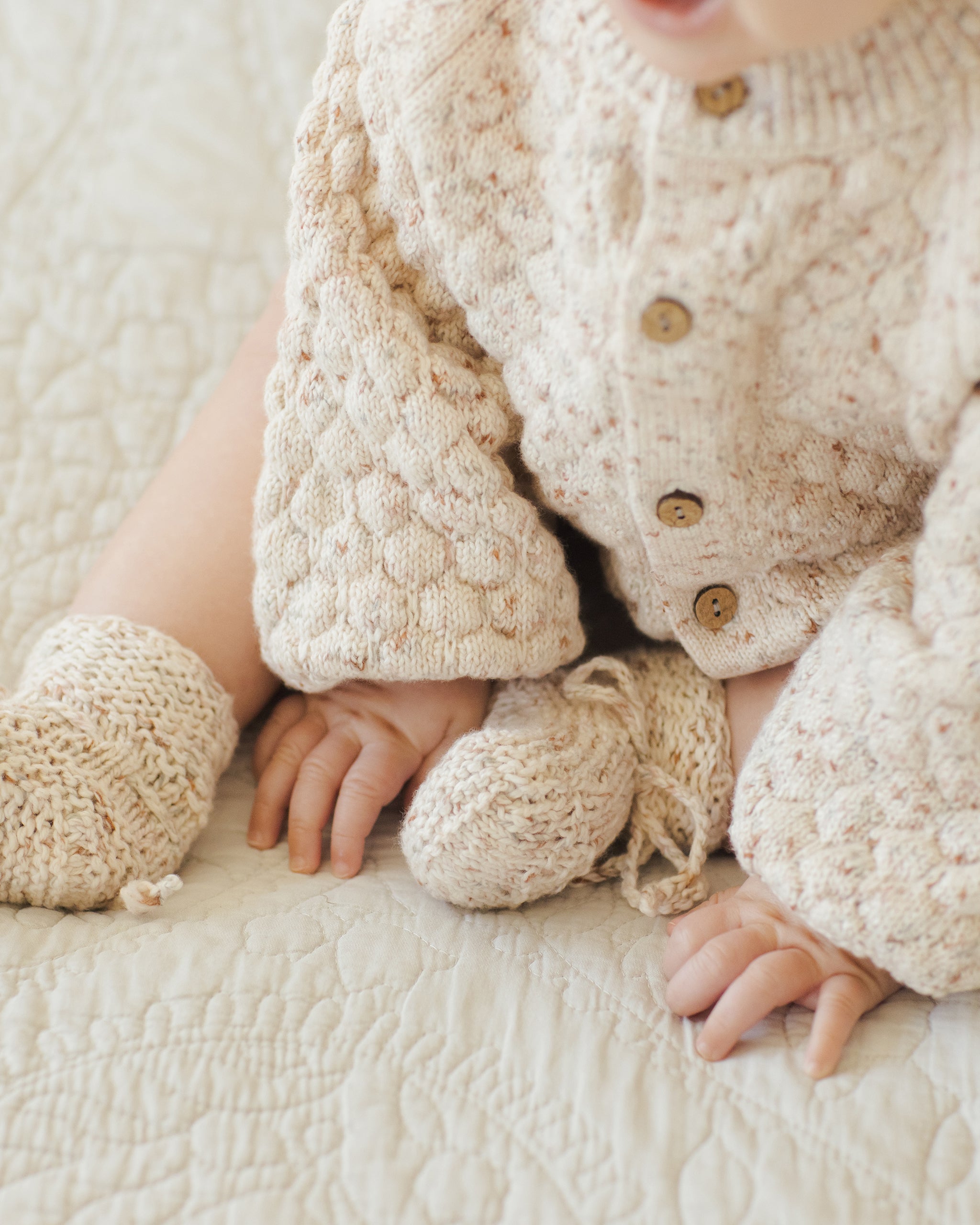 Bubble Knit Cardigan || Natural Confetti - Rylee + Cru | Kids Clothes | Trendy Baby Clothes | Modern Infant Outfits |