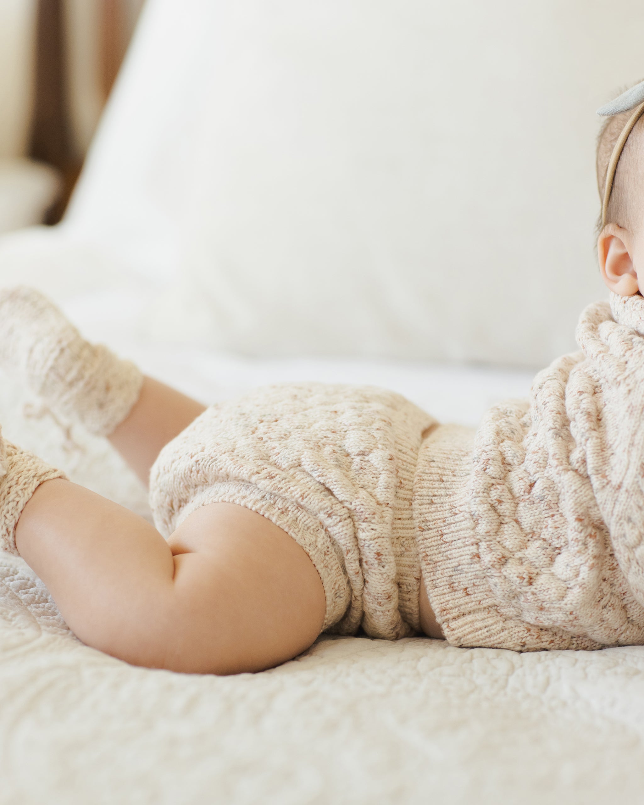 Knit Bloomer || Natural Confetti - Rylee + Cru | Kids Clothes | Trendy Baby Clothes | Modern Infant Outfits |