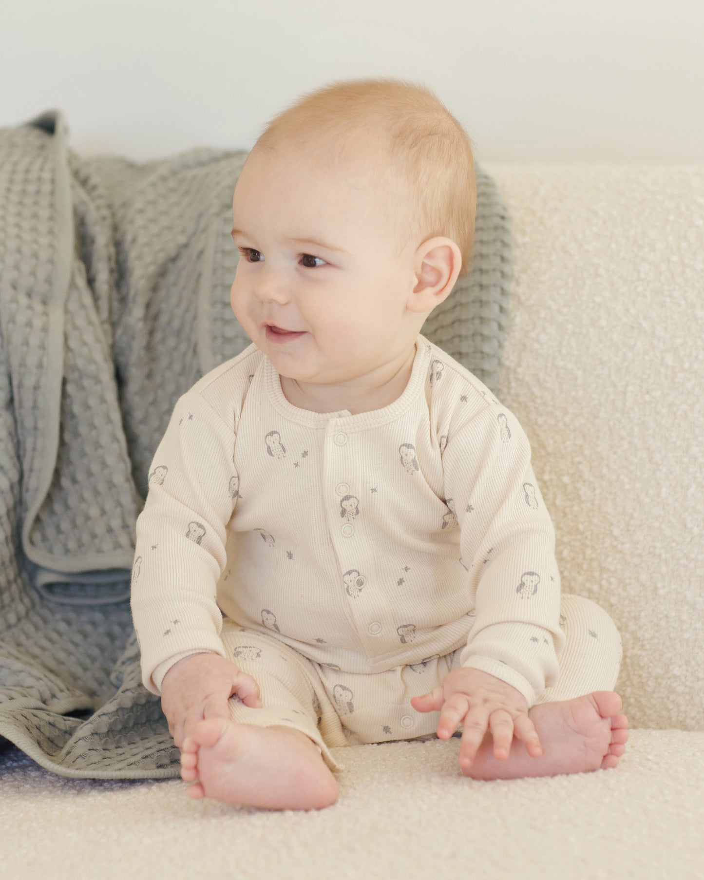 Waffle Baby Blanket || Steel Blue - Rylee + Cru | Kids Clothes | Trendy Baby Clothes | Modern Infant Outfits |