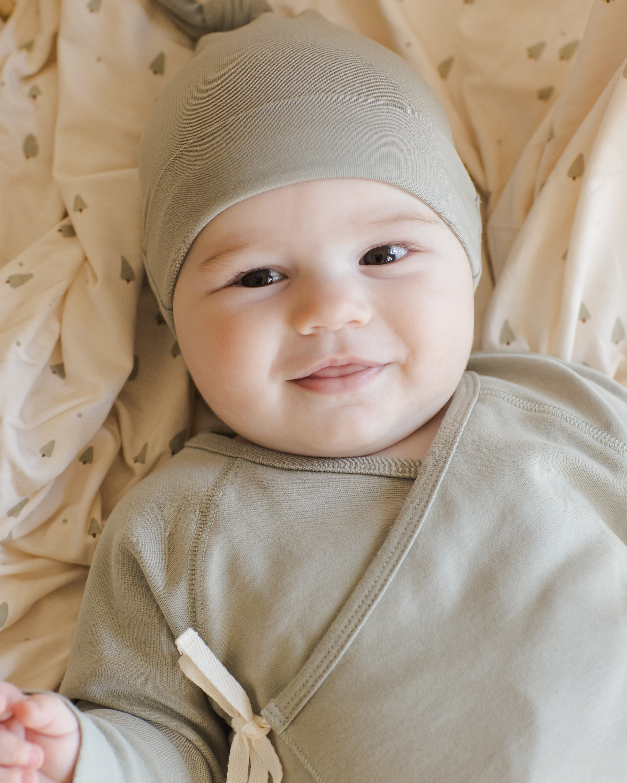 Bamboo Knotted Baby Hat || Fern - Rylee + Cru | Kids Clothes | Trendy Baby Clothes | Modern Infant Outfits |