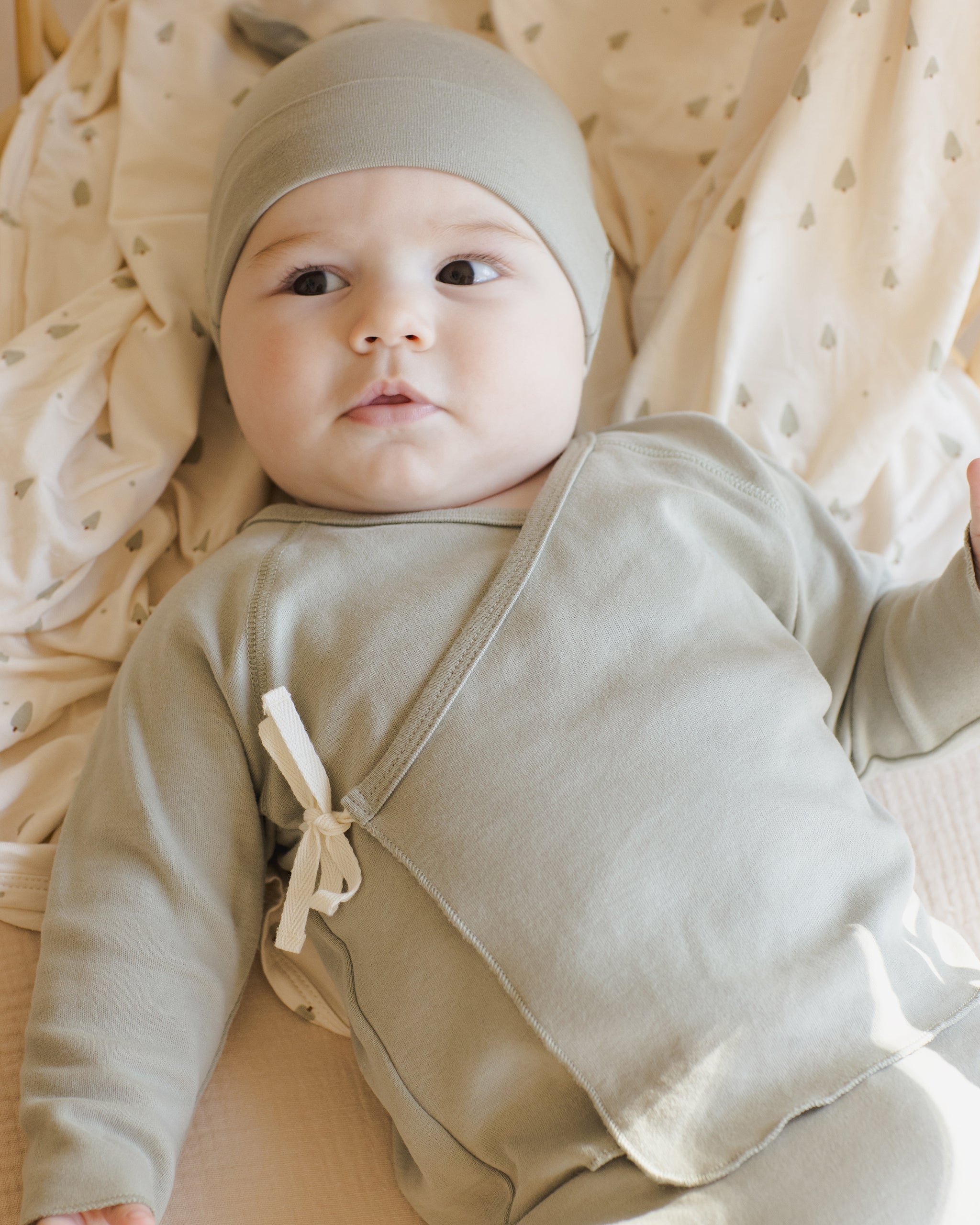 Bamboo Knotted Baby Hat || Fern - Rylee + Cru | Kids Clothes | Trendy Baby Clothes | Modern Infant Outfits |