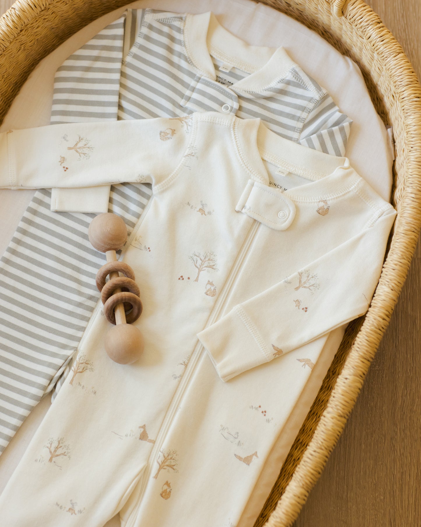 Zip Long Sleeve Sleeper || Fox Land - Rylee + Cru | Kids Clothes | Trendy Baby Clothes | Modern Infant Outfits |