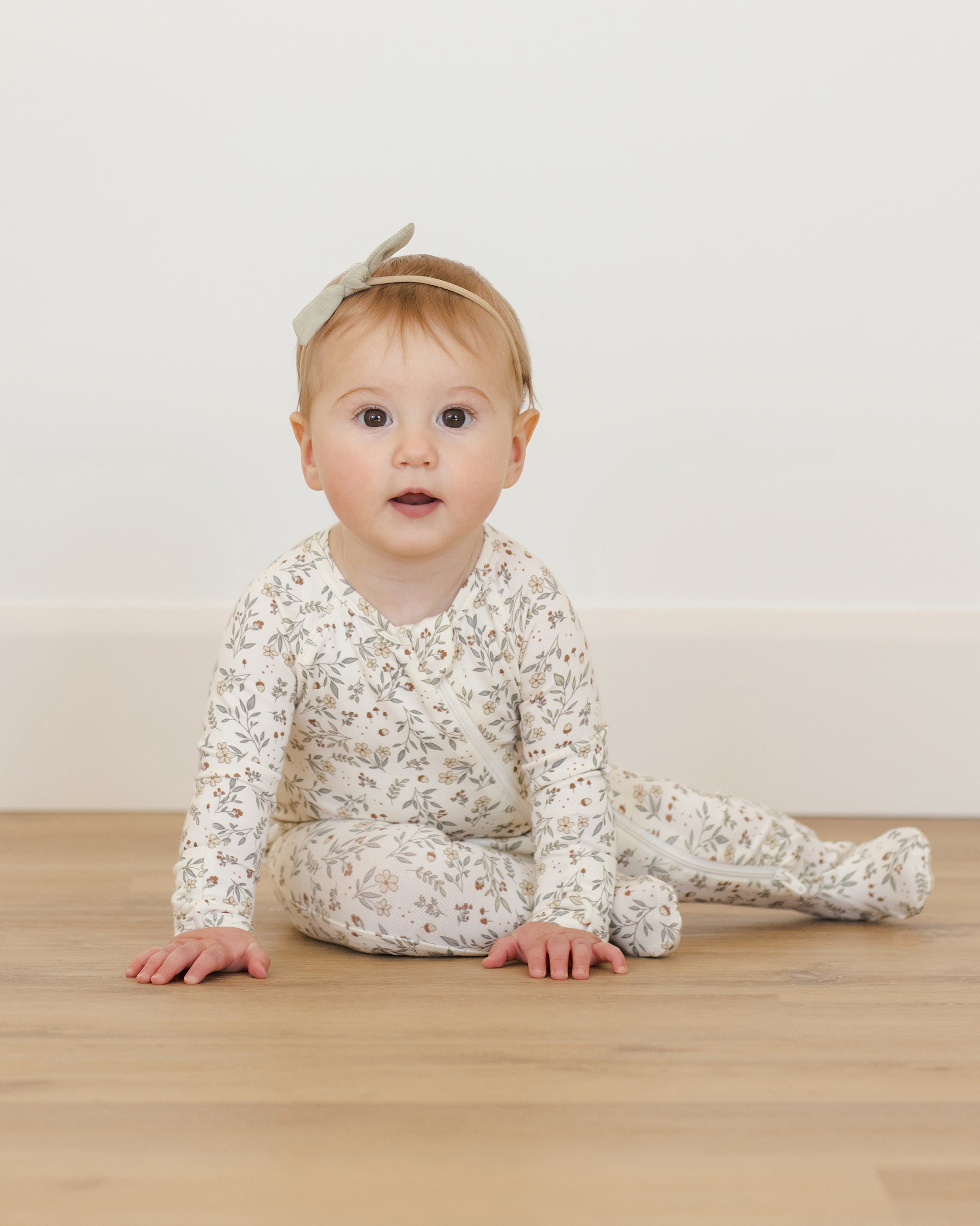 Bamboo Zip Footie || Woodland - Rylee + Cru | Kids Clothes | Trendy Baby Clothes | Modern Infant Outfits |