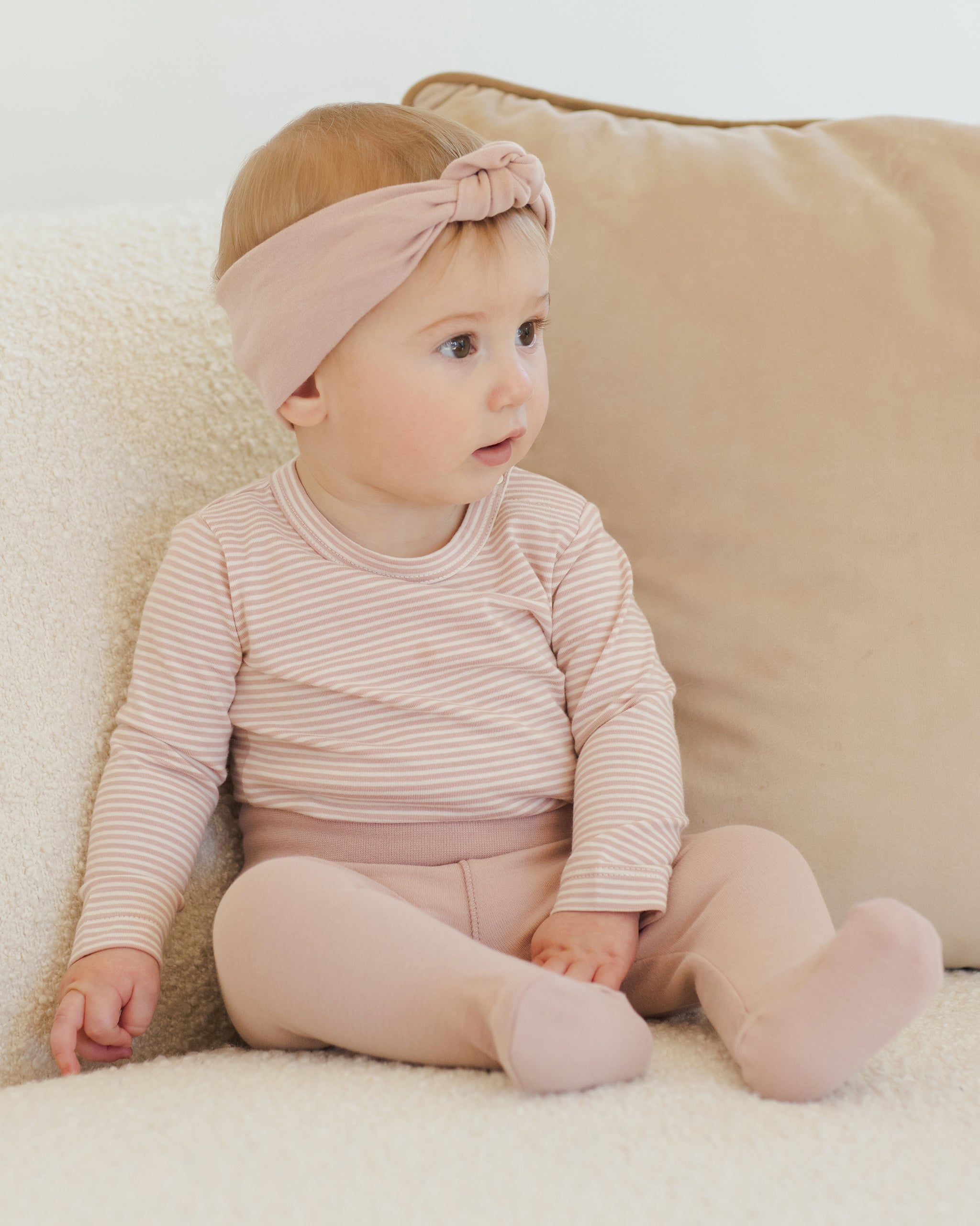 Knotted Headband || Rose - Rylee + Cru | Kids Clothes | Trendy Baby Clothes | Modern Infant Outfits |