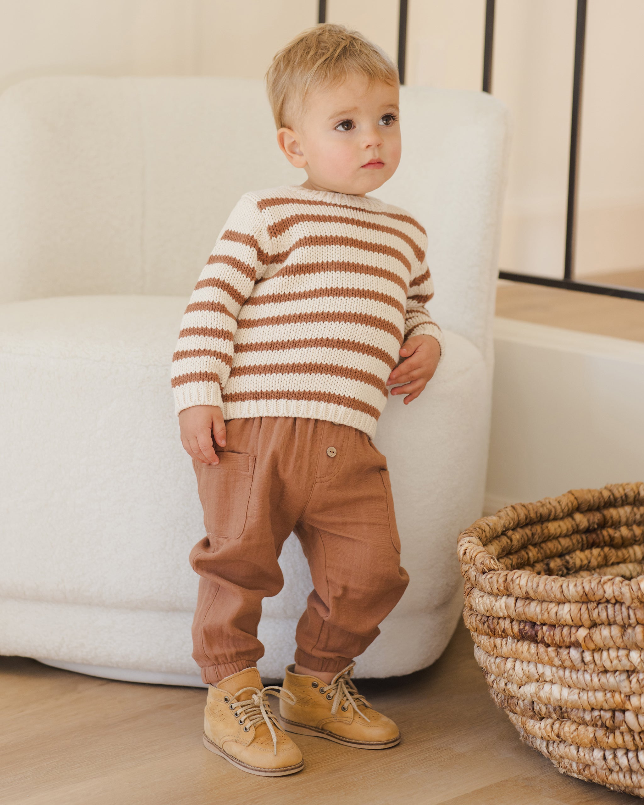 Rex Sweater || Cedar Stripe - Rylee + Cru | Kids Clothes | Trendy Baby Clothes | Modern Infant Outfits |