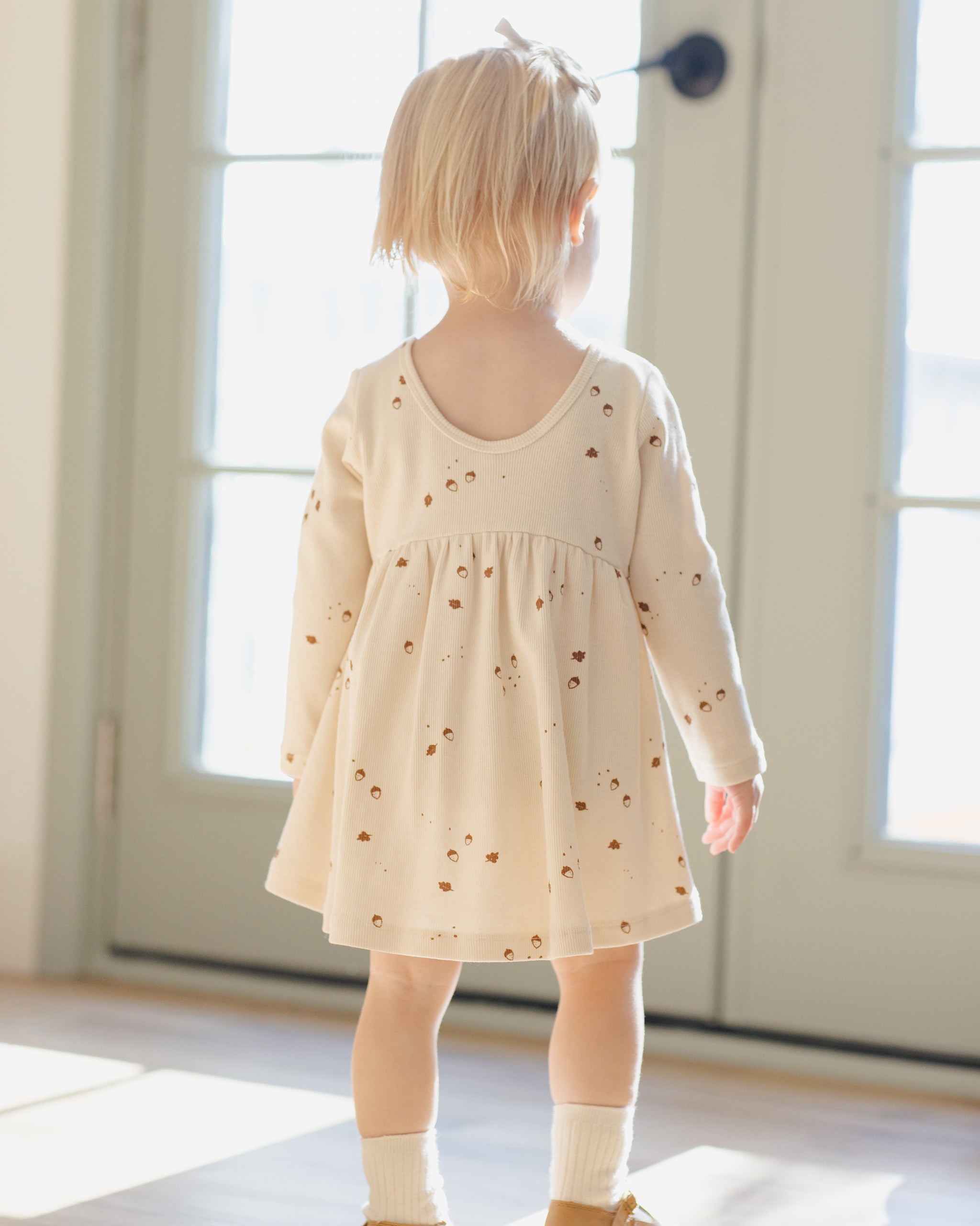 Ribbed Long Sleeve Dress || Acorns - Rylee + Cru | Kids Clothes | Trendy Baby Clothes | Modern Infant Outfits |