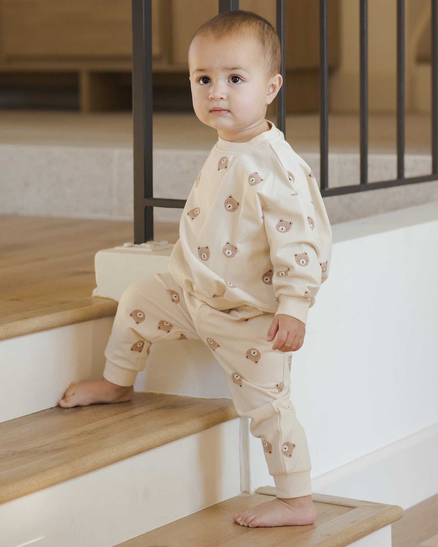 Relaxed Sweatpant || Brown Bear - Rylee + Cru | Kids Clothes | Trendy Baby Clothes | Modern Infant Outfits |