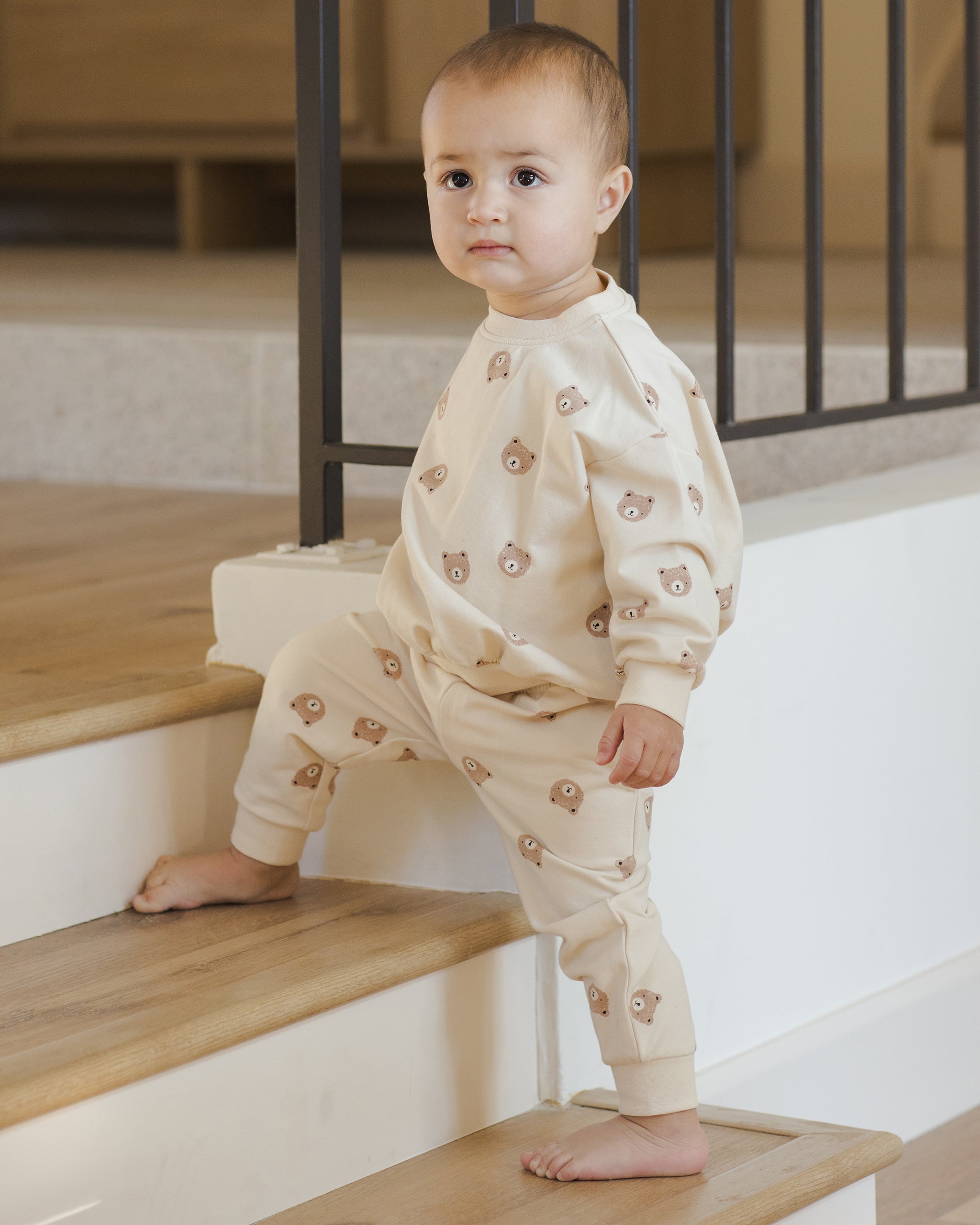 Relaxed Sweatpant || Brown Bear - Rylee + Cru | Kids Clothes | Trendy Baby Clothes | Modern Infant Outfits |