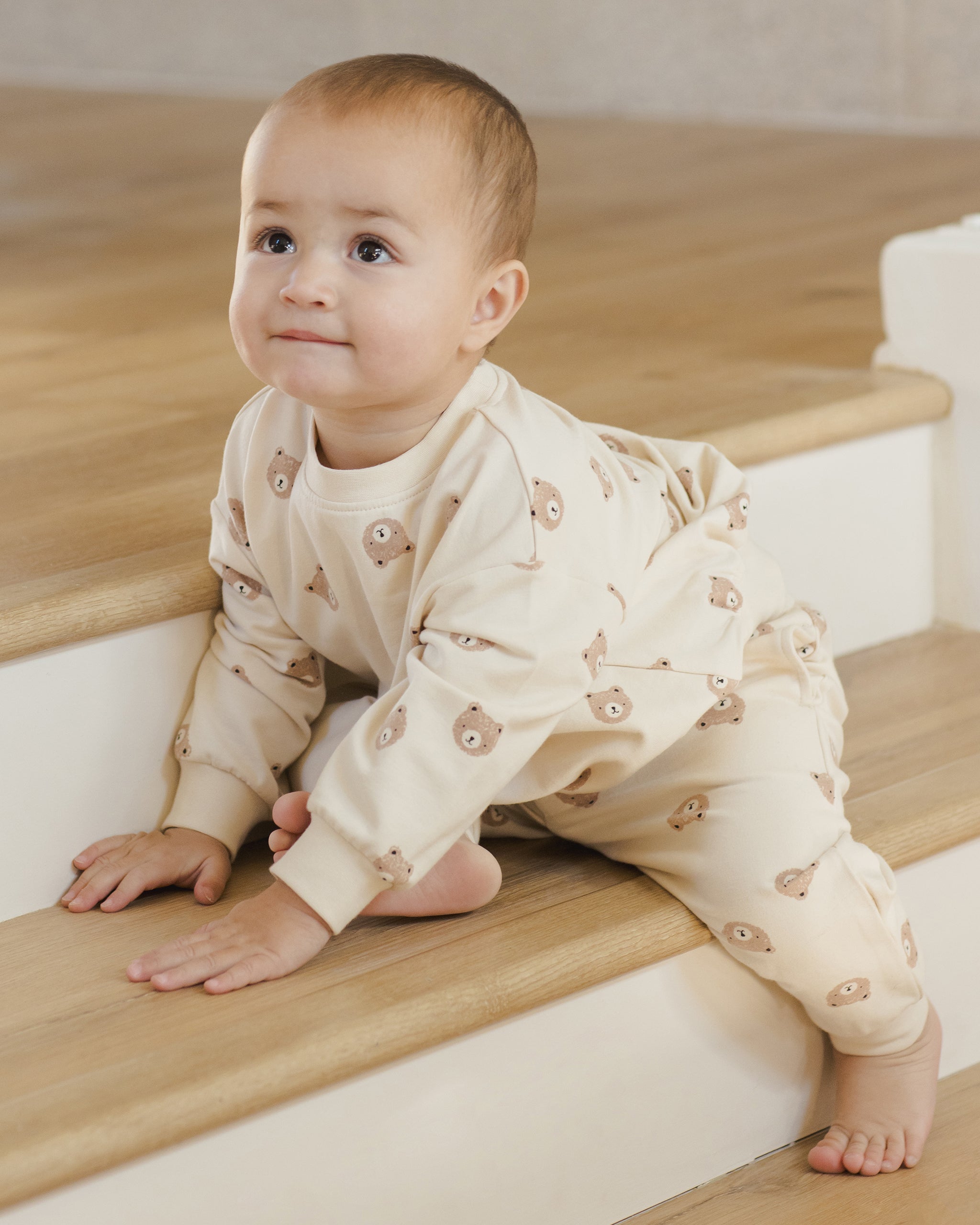 Relaxed Sweatpant || Brown Bear - Rylee + Cru | Kids Clothes | Trendy Baby Clothes | Modern Infant Outfits |